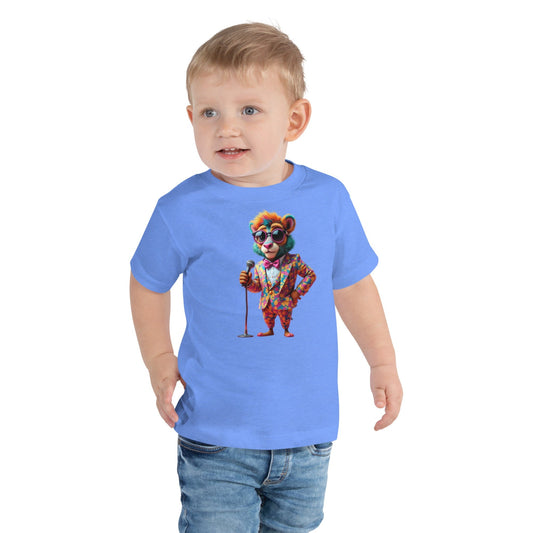 Funny Performer Bear Toddler T-Shirt with Sunglasses & Mic | ccanvas - Kids T-Shirts | Ccanvas