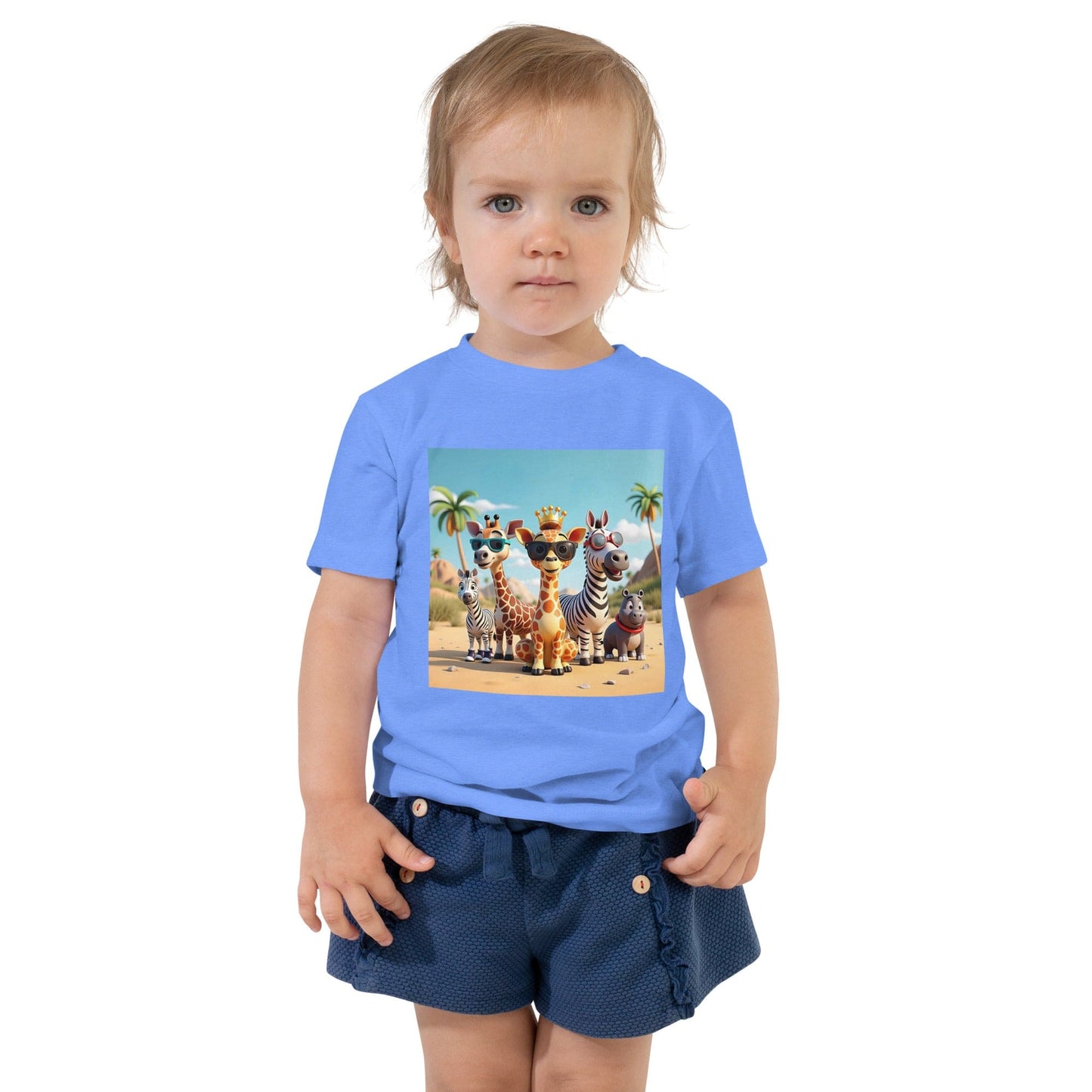Toddler T-Shirt with Cool Jungle Animal Squad in Shades | ccanvas - Toddler T-Shirts | Ccanvas