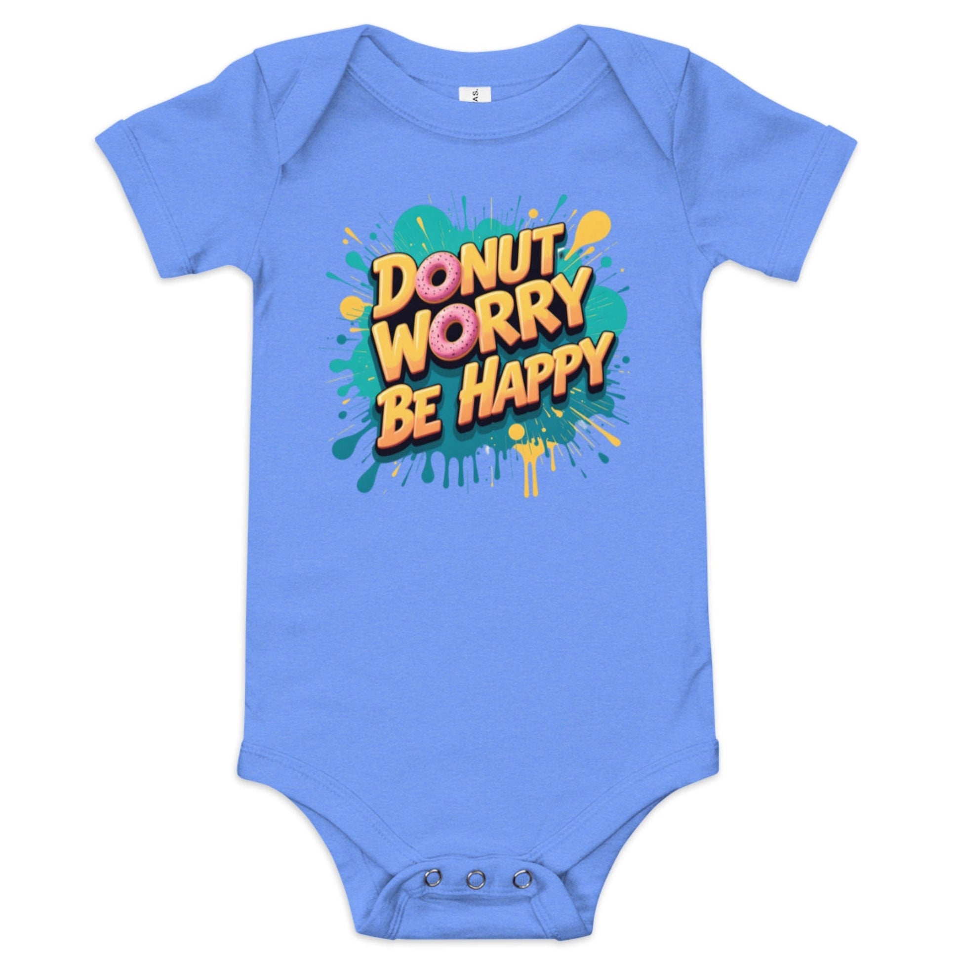 Donut Worry Be Happy Baby Onesie – Cute & Funny Baby Bodysuit | ccanvas - Baby Onesies | Ccanvas