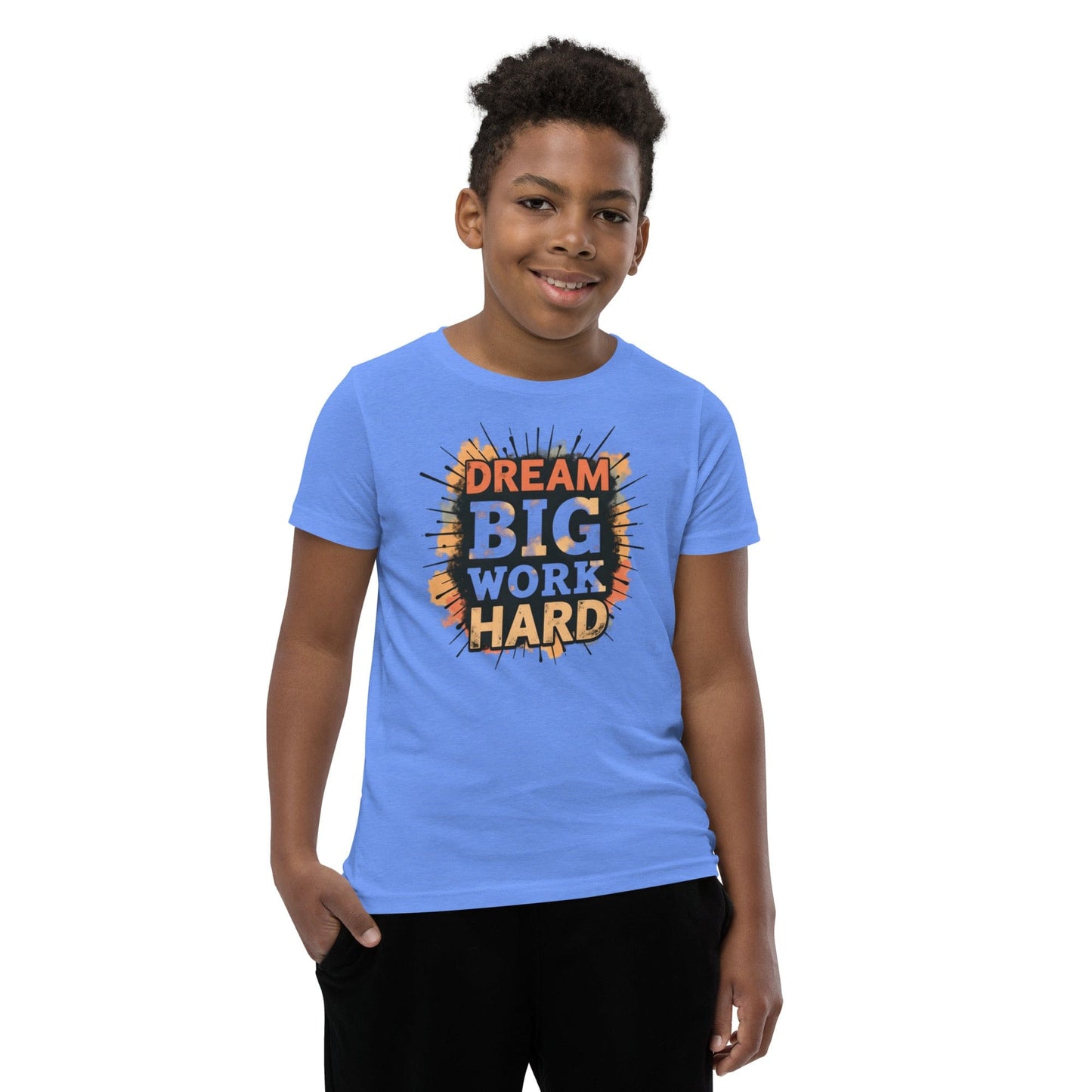 Dream Big Work Hard – Kids Motivational T-Shirt | ccanvas - Children’s T-Shirts | Ccanvas