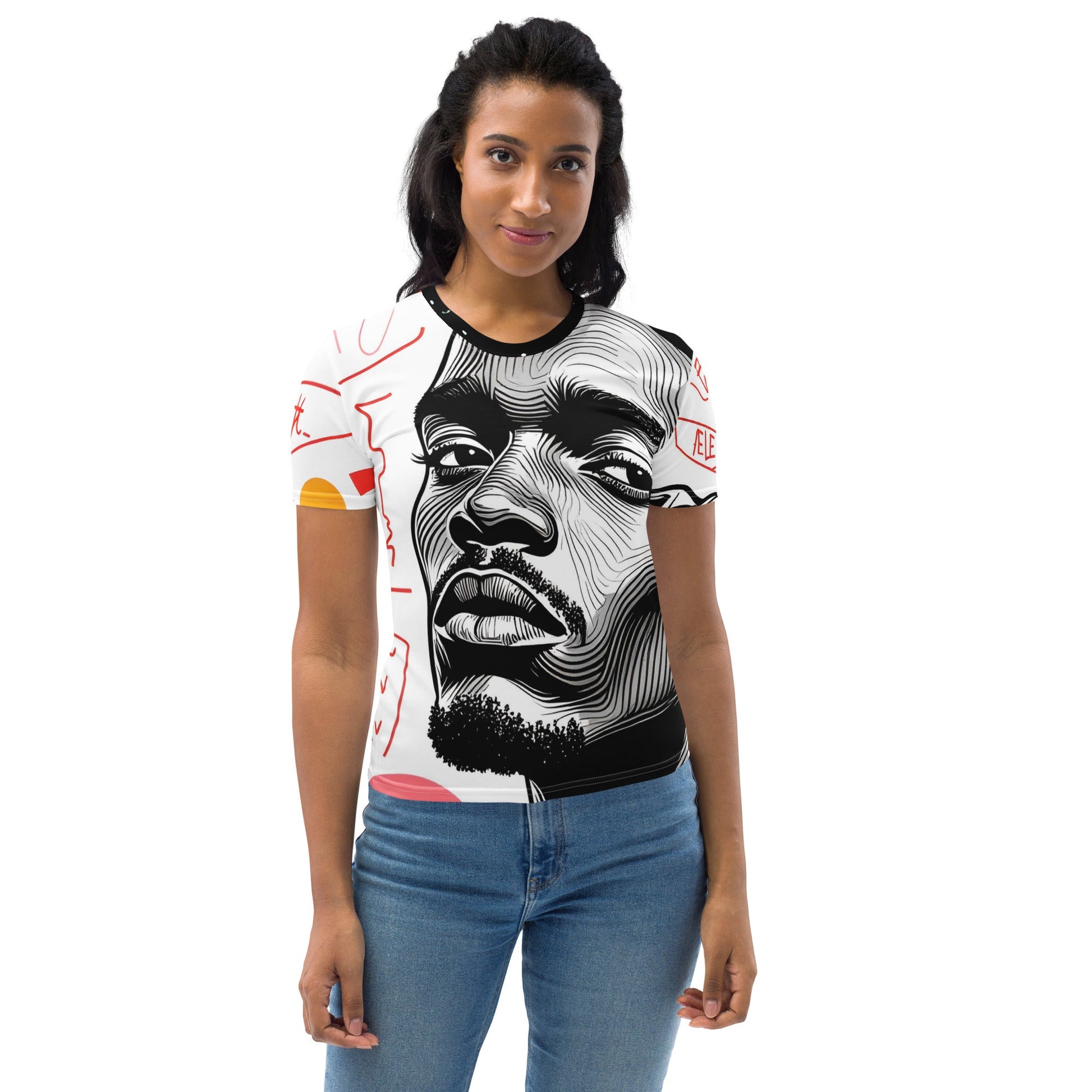 Bold Portrait Graphic Tee – Women’s Organic Statement Shirt | ccanvas - T-Shirt | Ccanvas