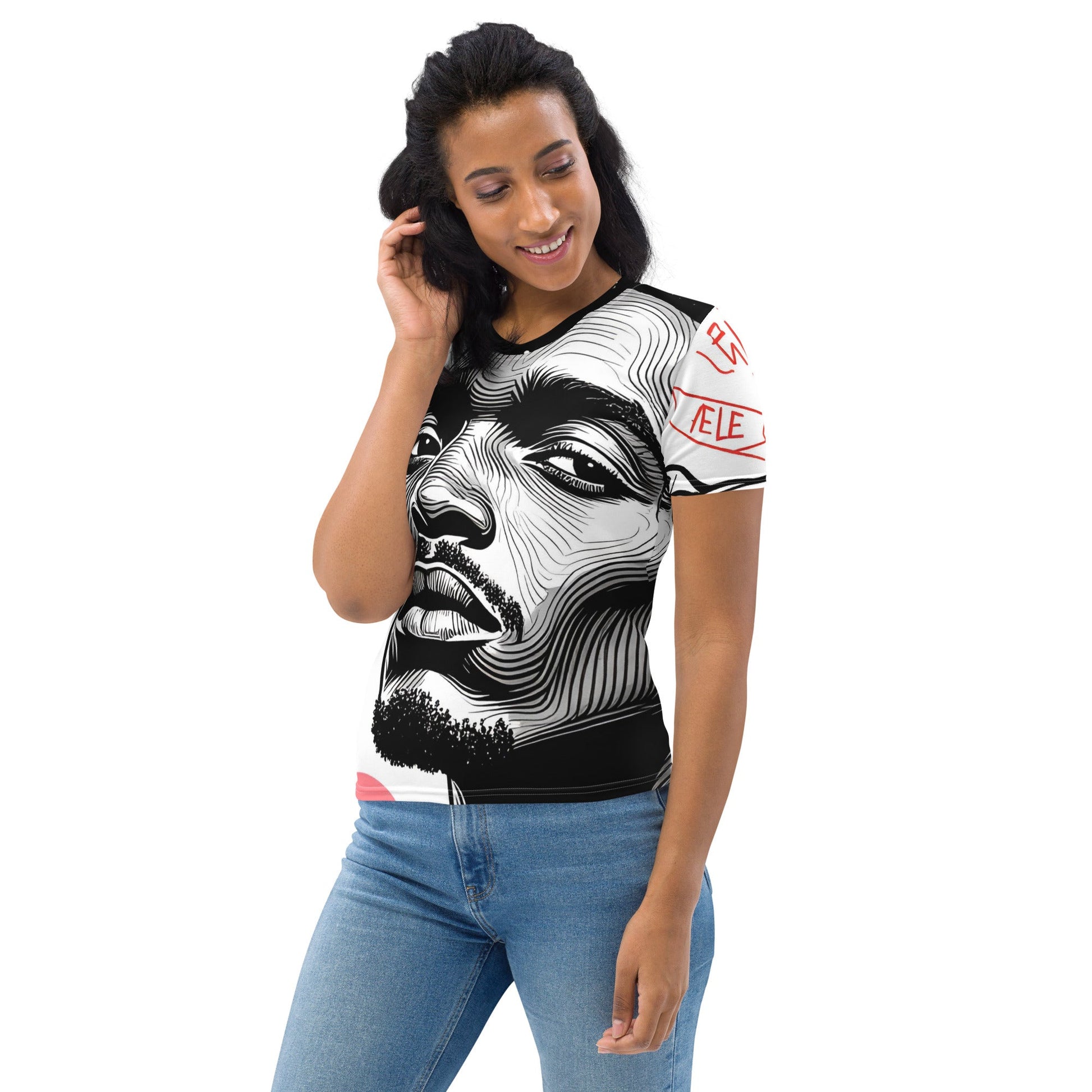 Bold Portrait Graphic Tee – Women’s Organic Statement Shirt | ccanvas - T-Shirt | Ccanvas