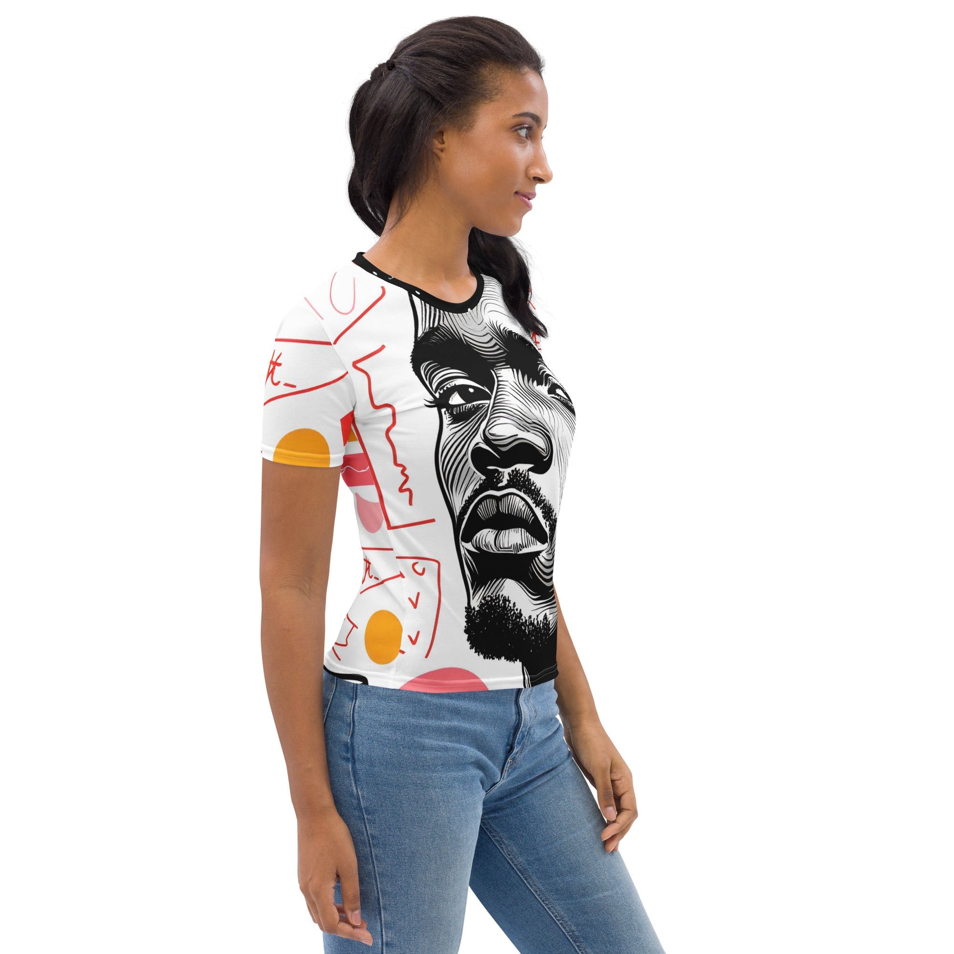 Bold Portrait Graphic Tee – Women’s Organic Statement Shirt | ccanvas - T-Shirt | Ccanvas