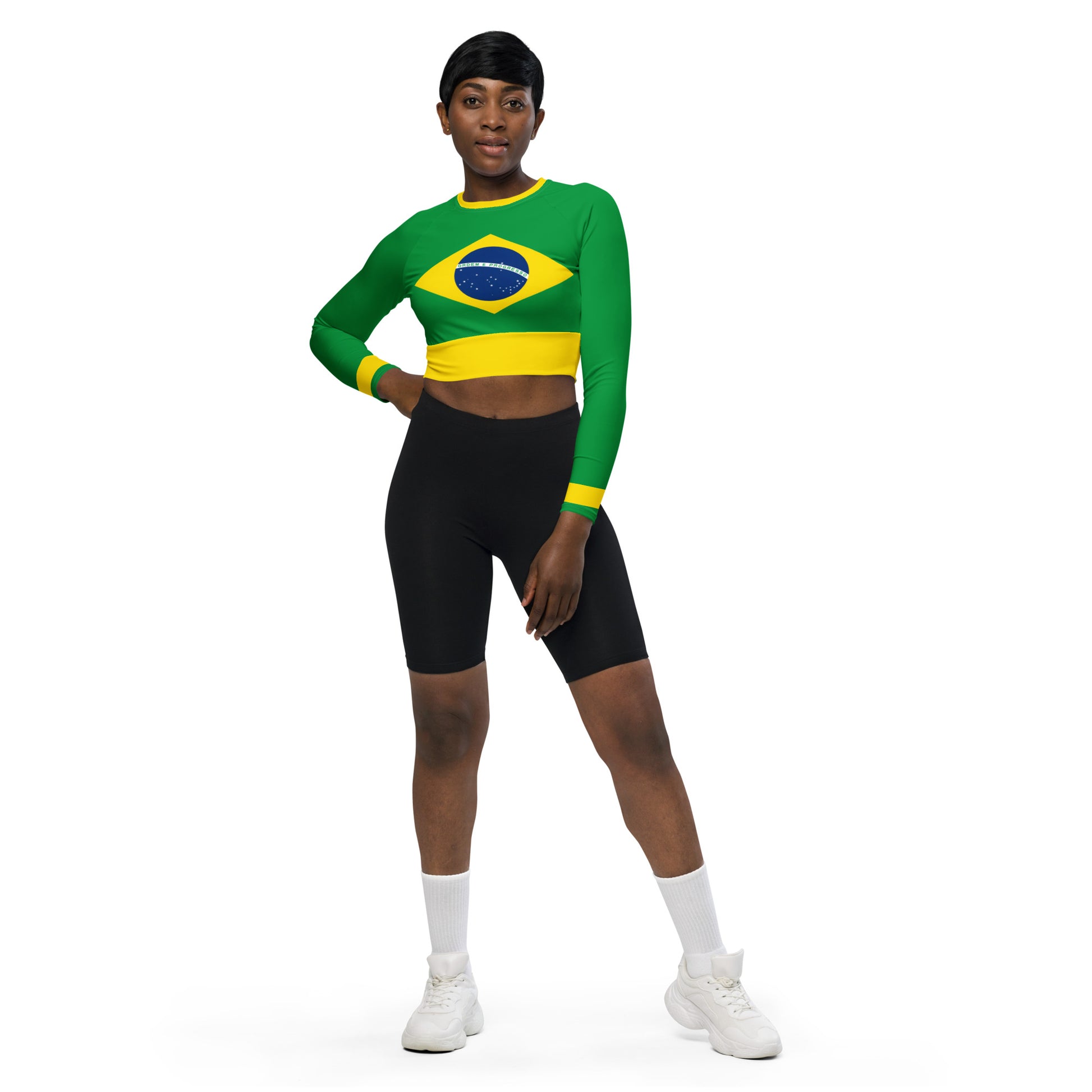Brazil Flag Crop Top – Y2K Festival Style | ccanvas - Crop Top | Ccanvas