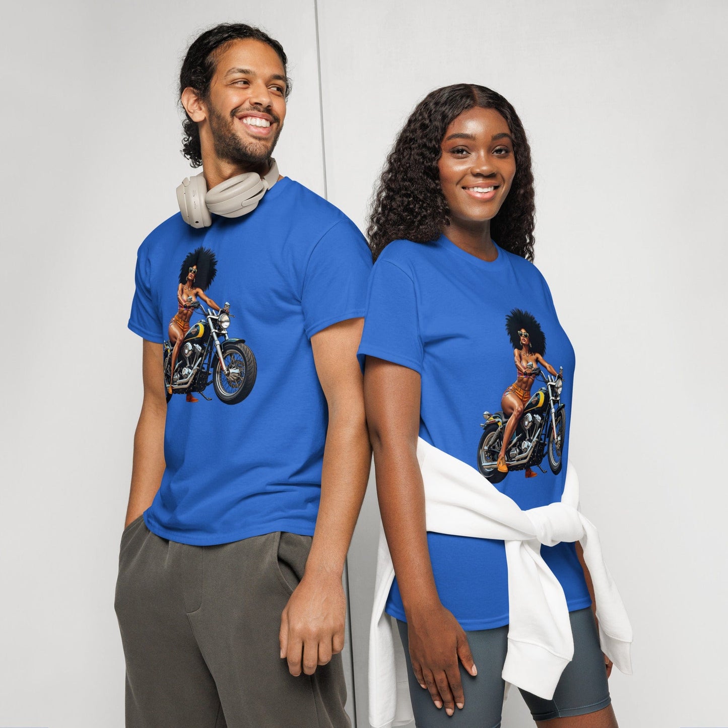 Afro Biker Queen T-Shirt – Bold Vintage Motorcycle Graphic Tee | ccanvas - T-Shirts | Ccanvas