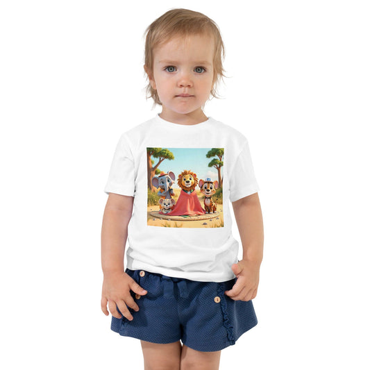 Toddler T-Shirt with Cute Animal Friends Safari Design | ccanvas - Toddler T-Shirts | Ccanvas