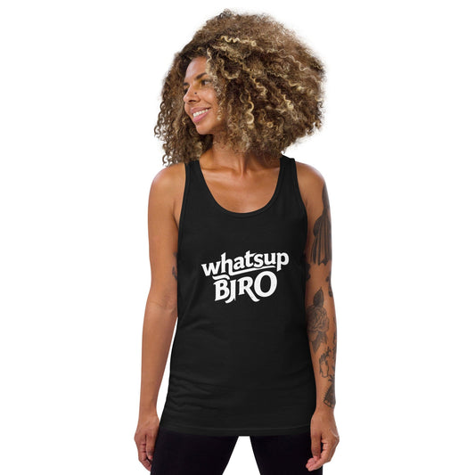 Whatsup BRO Tank Top – Fun Graphic Slogan Tank for Women | ccanvas - T-Shirts (Female – Tank Tops) | Ccanvas