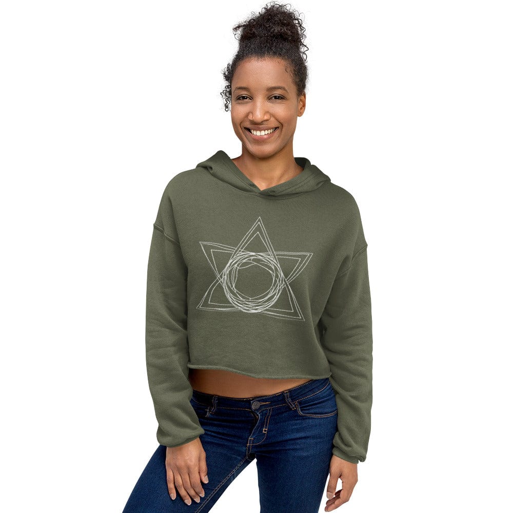 Geometric Star Hexa Cropped Hoodie | ccanvas - Cropped Hoodie | Ccanvas