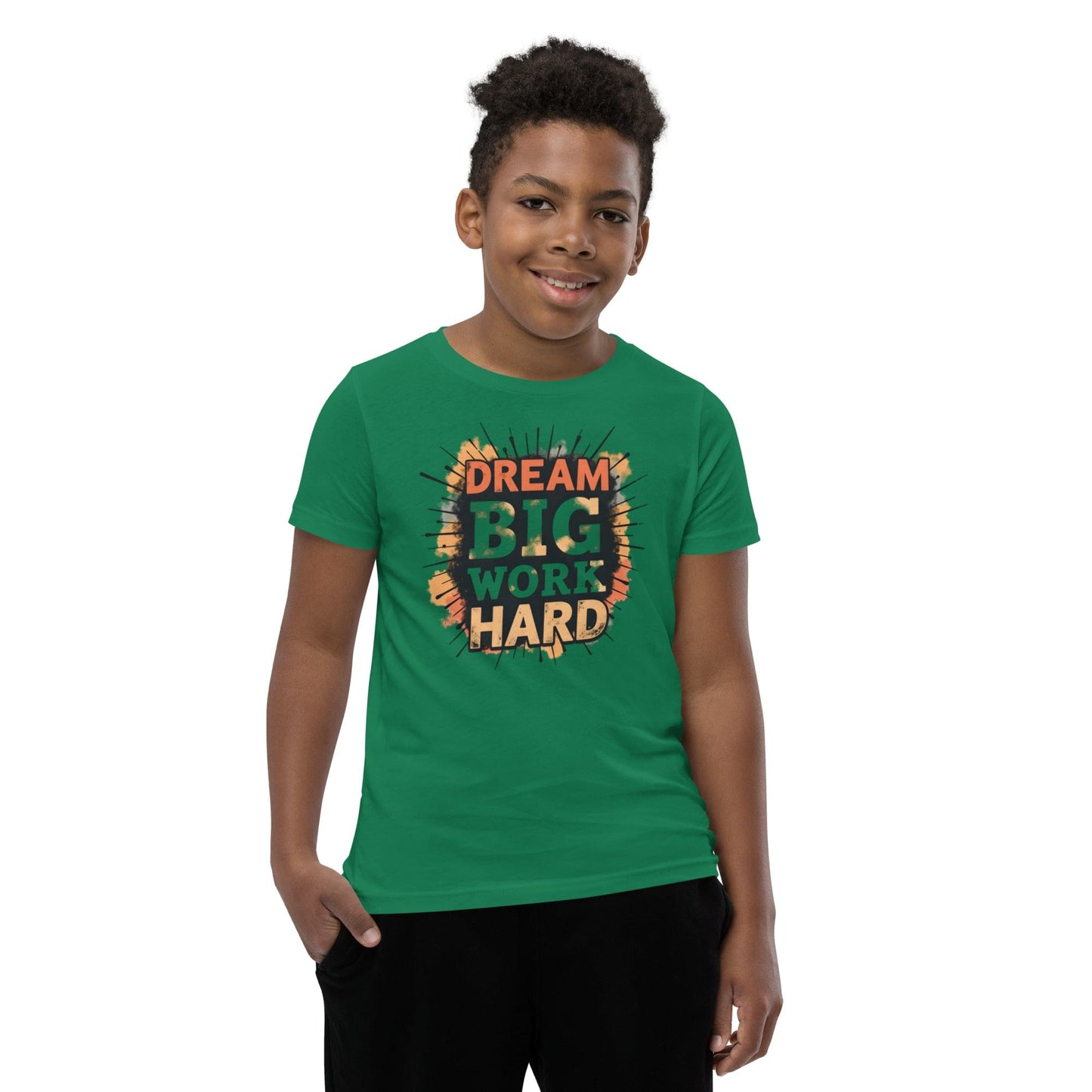 Dream Big Work Hard – Kids Motivational T-Shirt | ccanvas - Children’s T-Shirts | Ccanvas