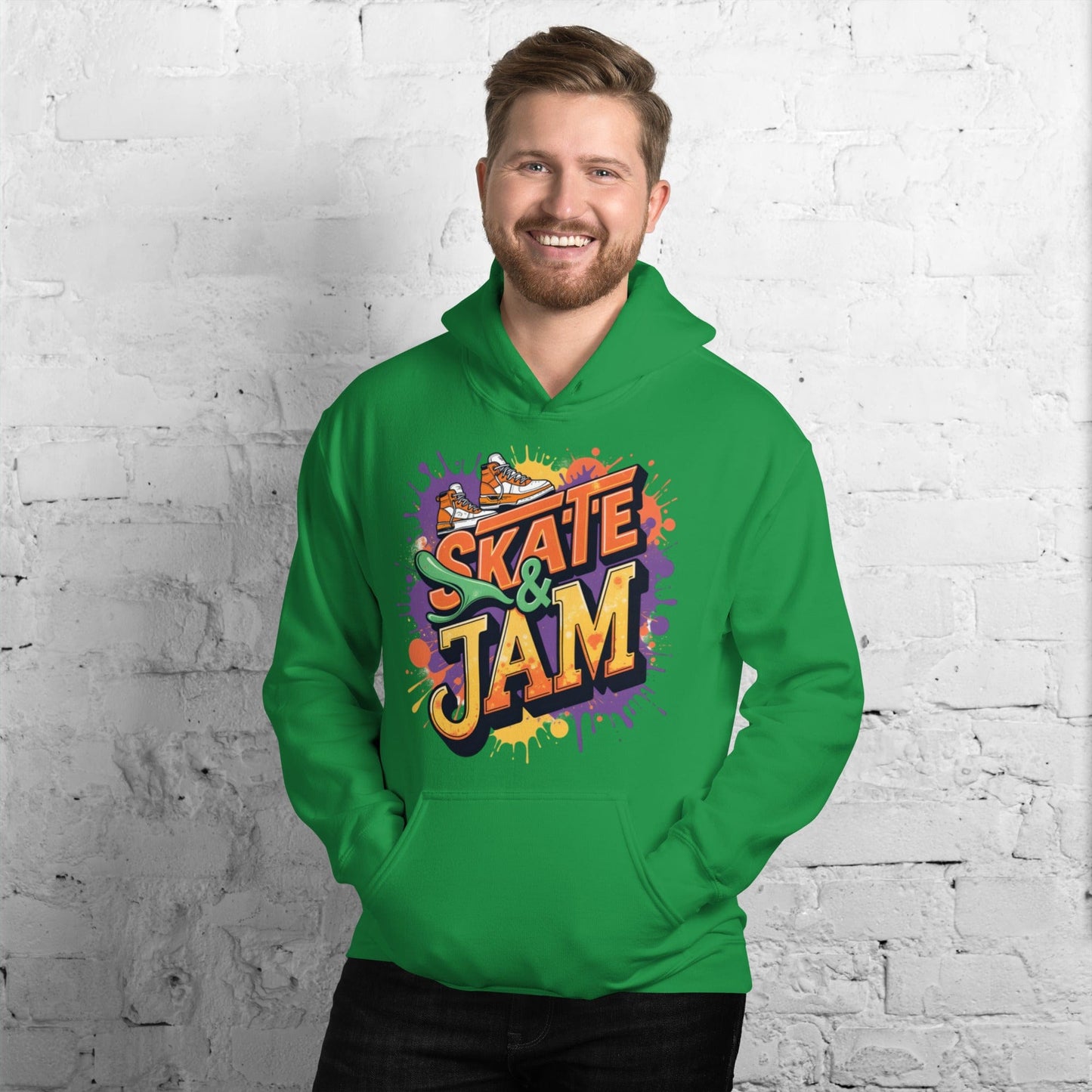 Skate & Jam Hoodie – Retro Streetwear Hoodie for Men & Women | ccanvas - Hoodies (Male & Female) | Ccanvas