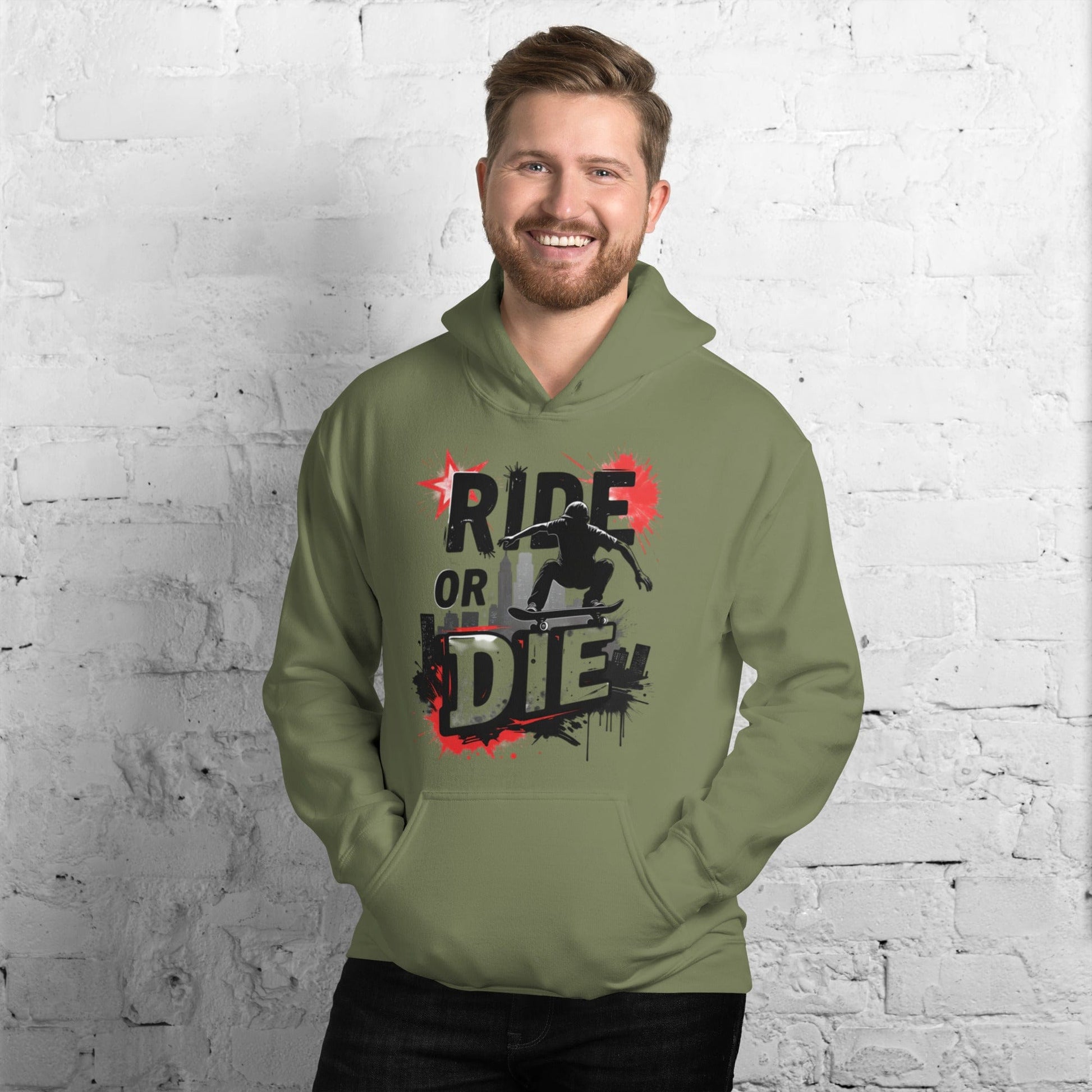 Ride or Die Hoodie – Bold Skater Graphic Hoodie for Men & Women | ccanvas - Hoodies (Male & Female) | Ccanvas