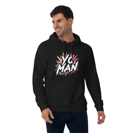 YO MAN Hoodie – Bold Comic Style Unisex Hoodie for Men & Women | ccanvas - Hoodies (Male & Female) | Ccanvas