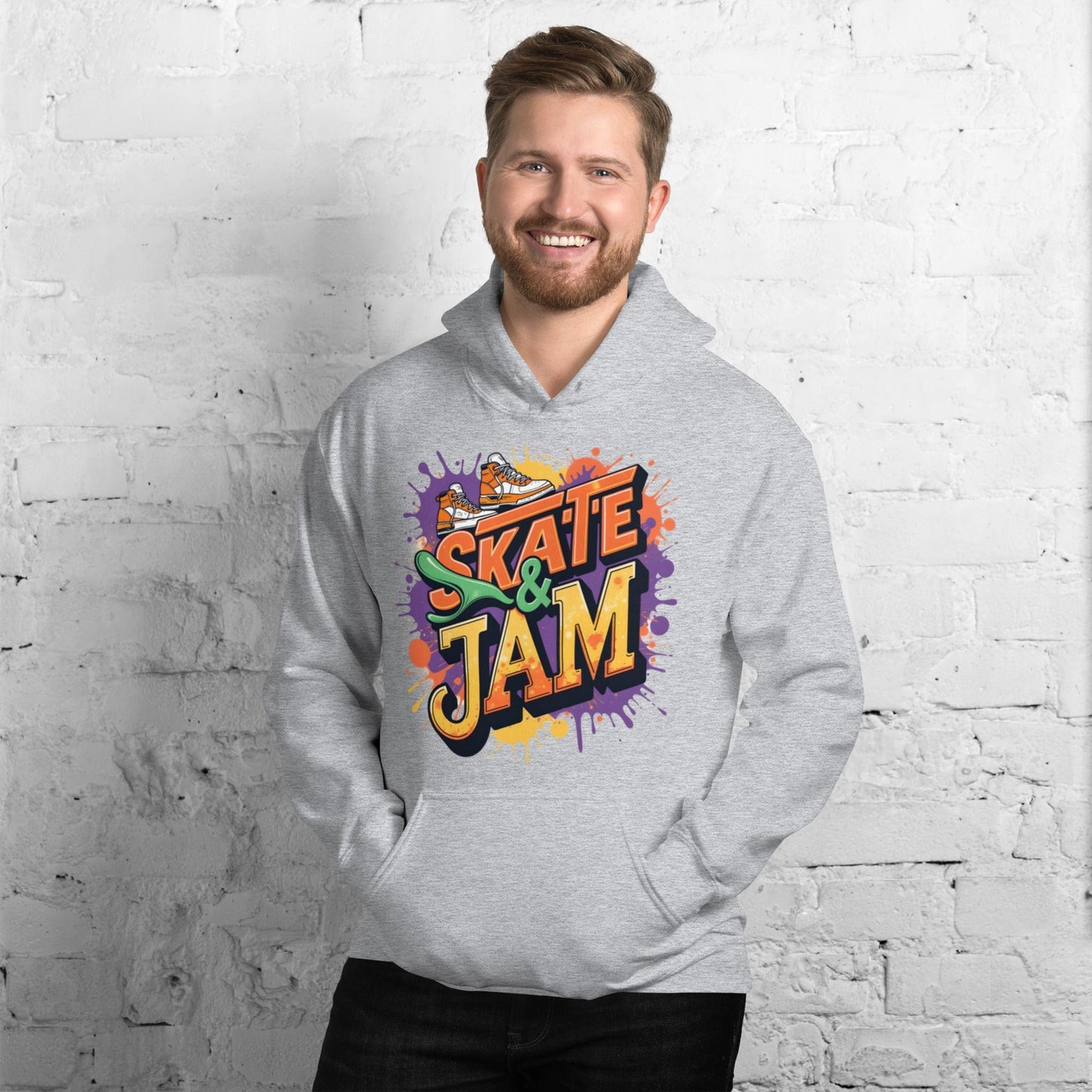Skate & Jam Hoodie – Retro Streetwear Hoodie for Men & Women | ccanvas - Hoodies (Male & Female) | Ccanvas