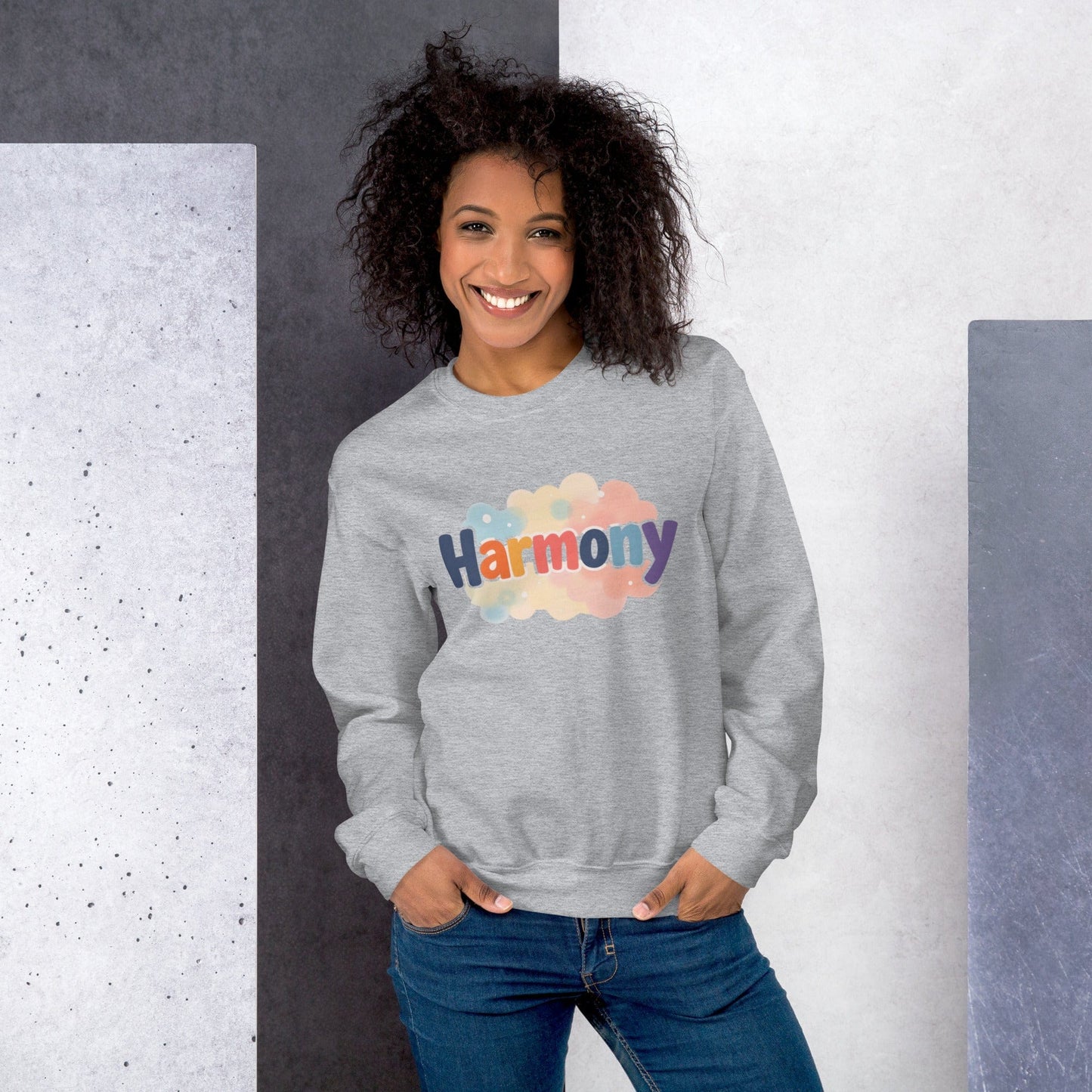 Harmony Statement Sweatshirt – Positive Energy Vibes for Women | ccanvas - Statement Sweatshirt | Ccanvas