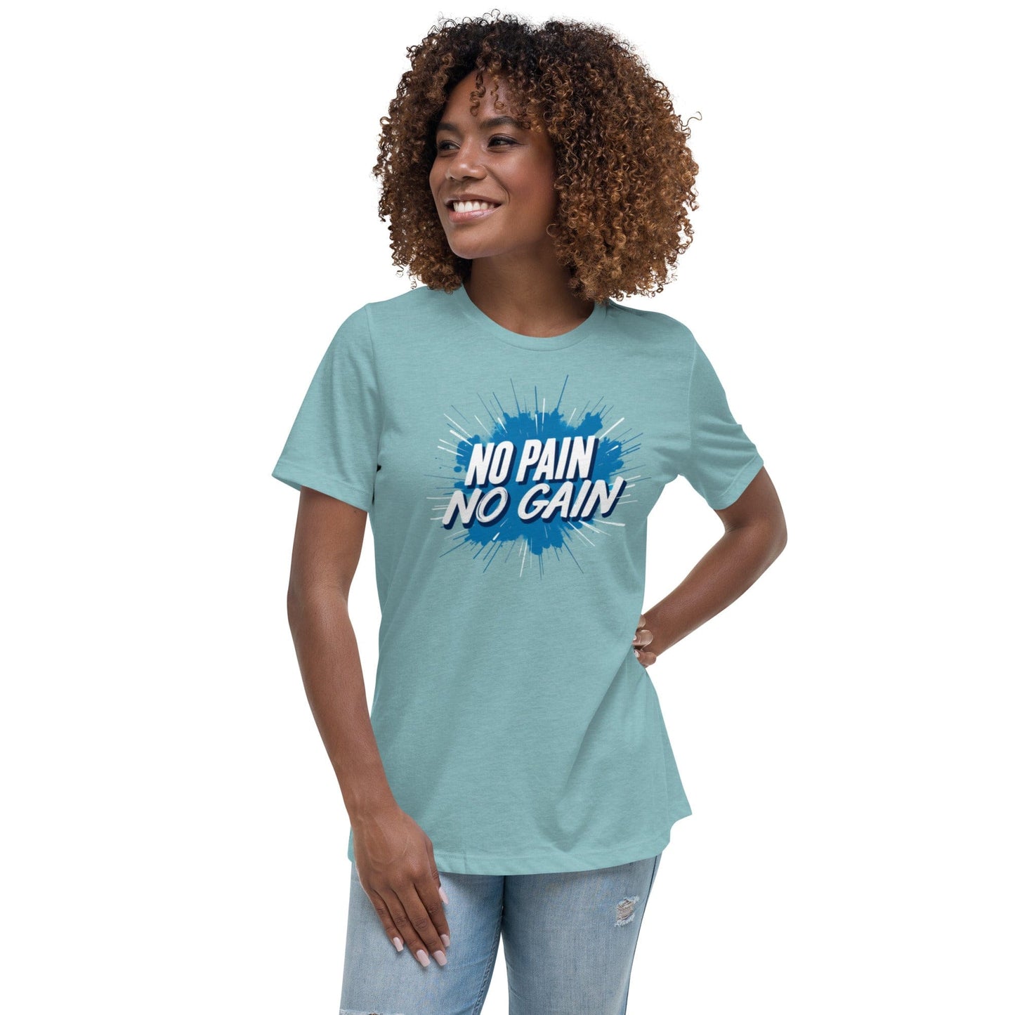 No Pain No Gain T-Shirt - Motivational Workout Gym Tee | ccanvas - Women’s T-Shirt | Ccanvas