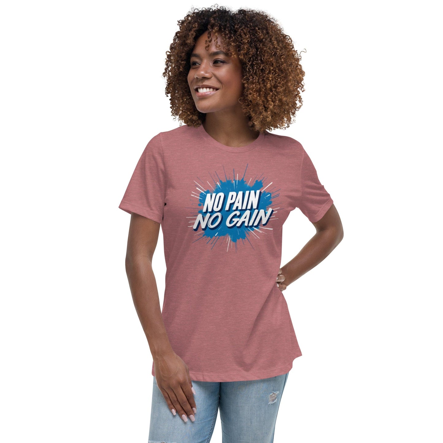 No Pain No Gain T-Shirt - Motivational Workout Gym Tee | ccanvas - Women’s T-Shirt | Ccanvas