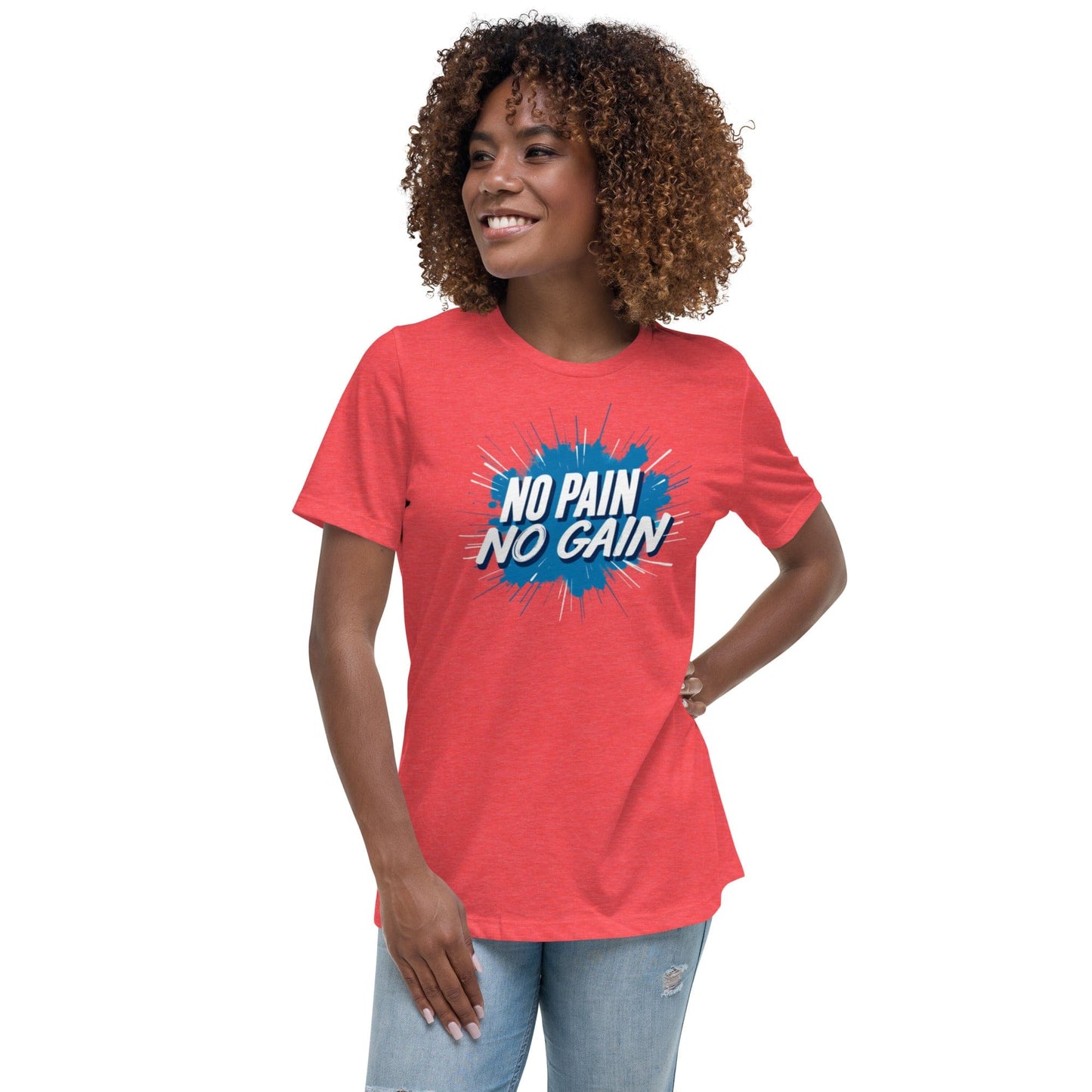 No Pain No Gain T-Shirt - Motivational Workout Gym Tee | ccanvas - Women’s T-Shirt | Ccanvas