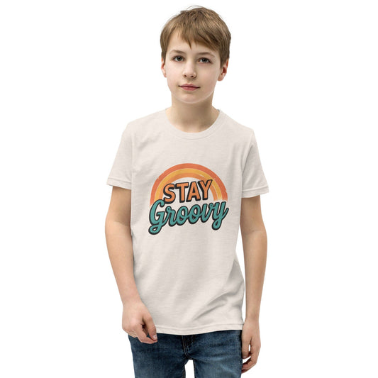 Stay Groovy Retro Rainbow Kids T-Shirt | ccanvas - Kids T-Shirts | Ccanvas