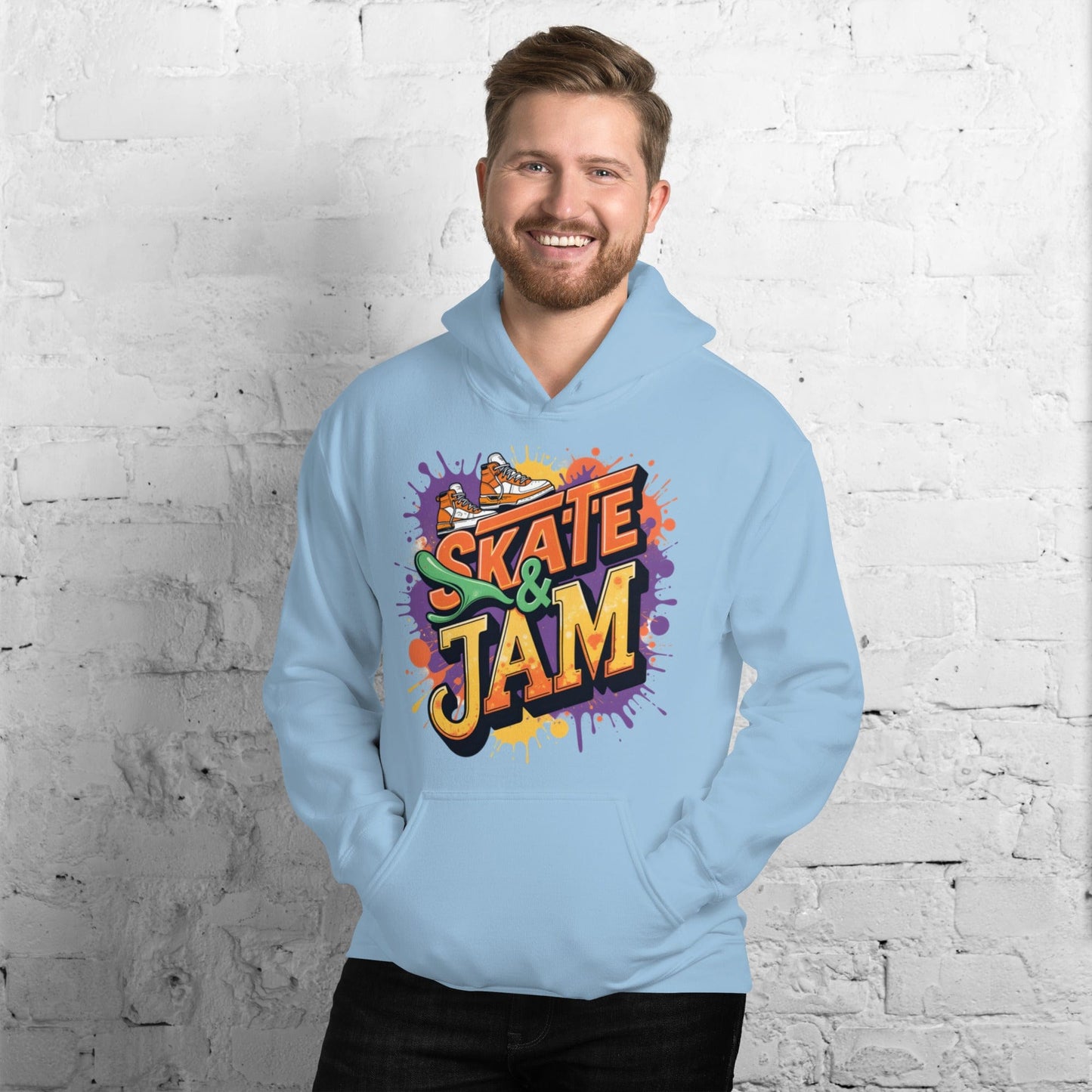 Skate & Jam Hoodie – Retro Streetwear Hoodie for Men & Women | ccanvas - Hoodies (Male & Female) | Ccanvas