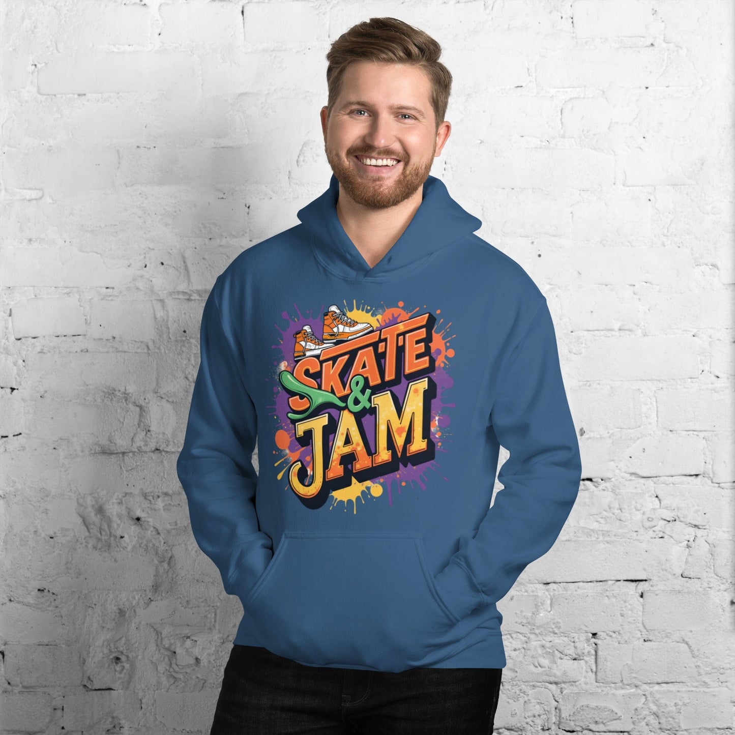 Skate & Jam Hoodie – Retro Streetwear Hoodie for Men & Women | ccanvas - Hoodies (Male & Female) | Ccanvas