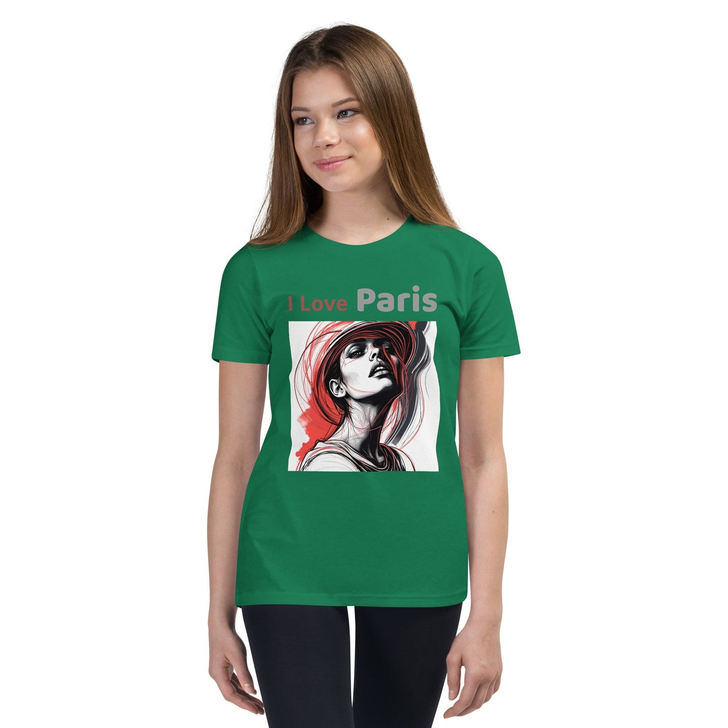 I Love Paris Red Hat Fashion T-Shirt for Women | ccanvas - Women’s T-Shirts | Ccanvas
