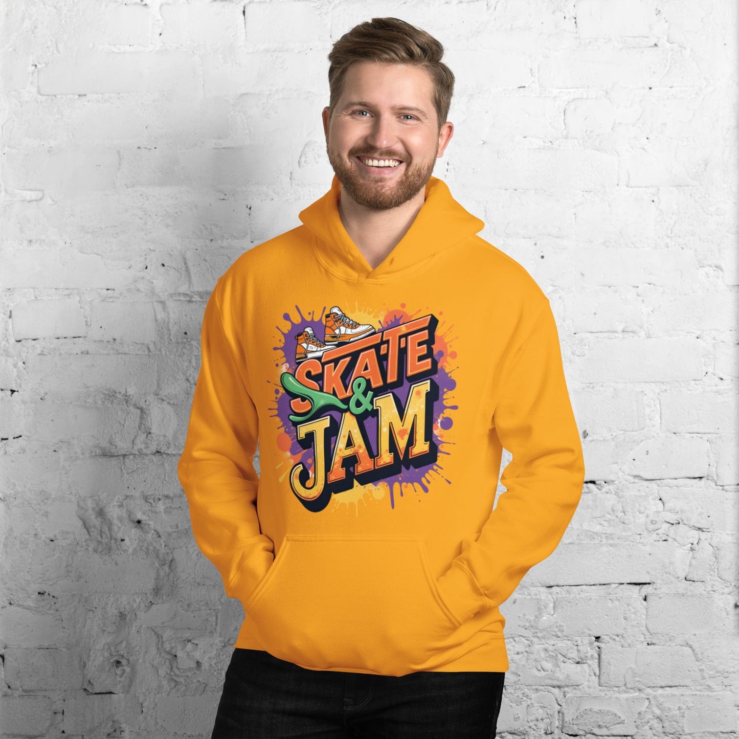Skate & Jam Hoodie – Retro Streetwear Hoodie for Men & Women | ccanvas - Hoodies (Male & Female) | Ccanvas