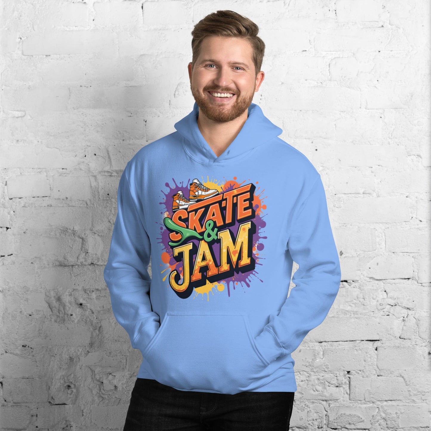 Skate & Jam Hoodie – Retro Streetwear Hoodie for Men & Women | ccanvas - Hoodies (Male & Female) | Ccanvas
