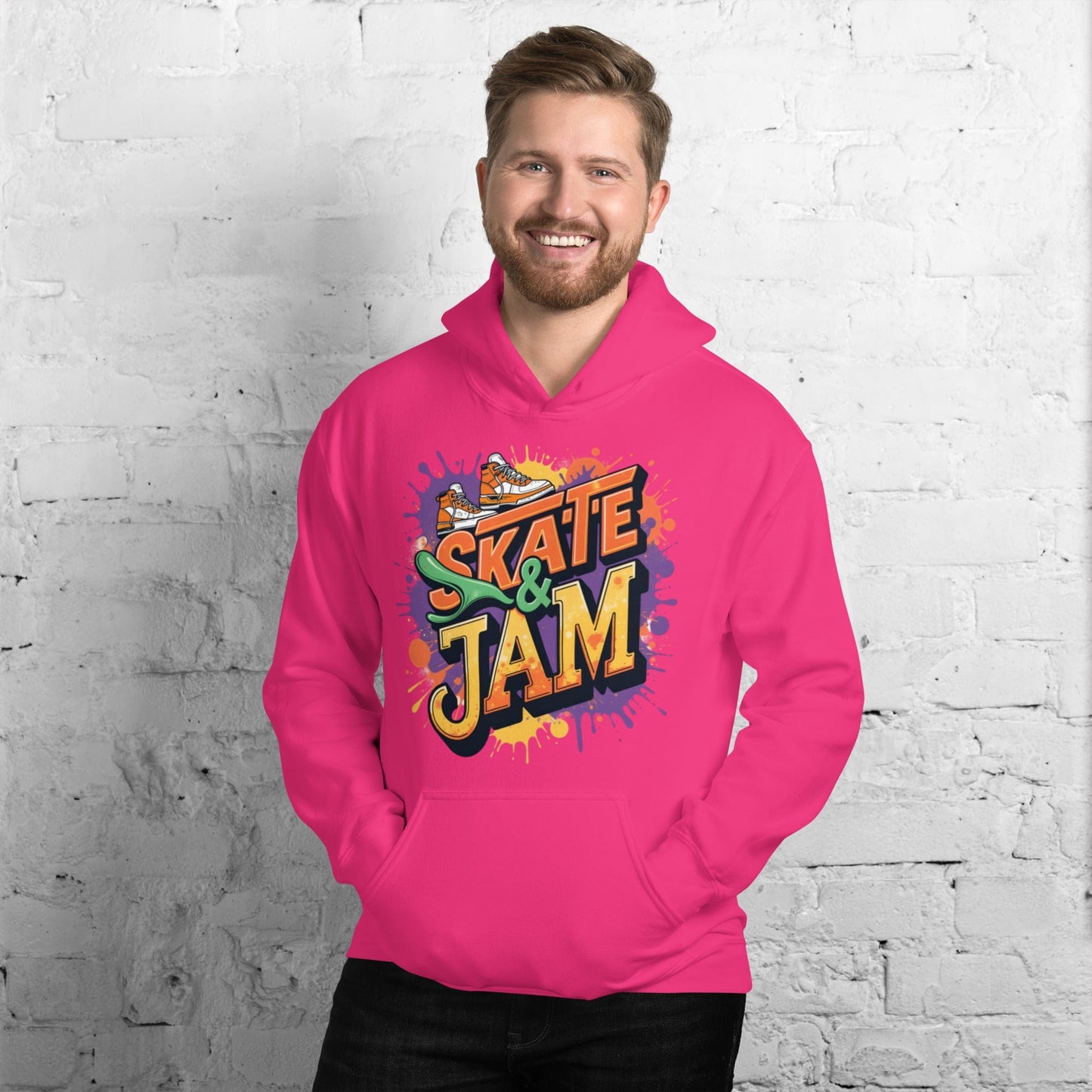 Skate & Jam Hoodie – Retro Streetwear Hoodie for Men & Women | ccanvas - Hoodies (Male & Female) | Ccanvas