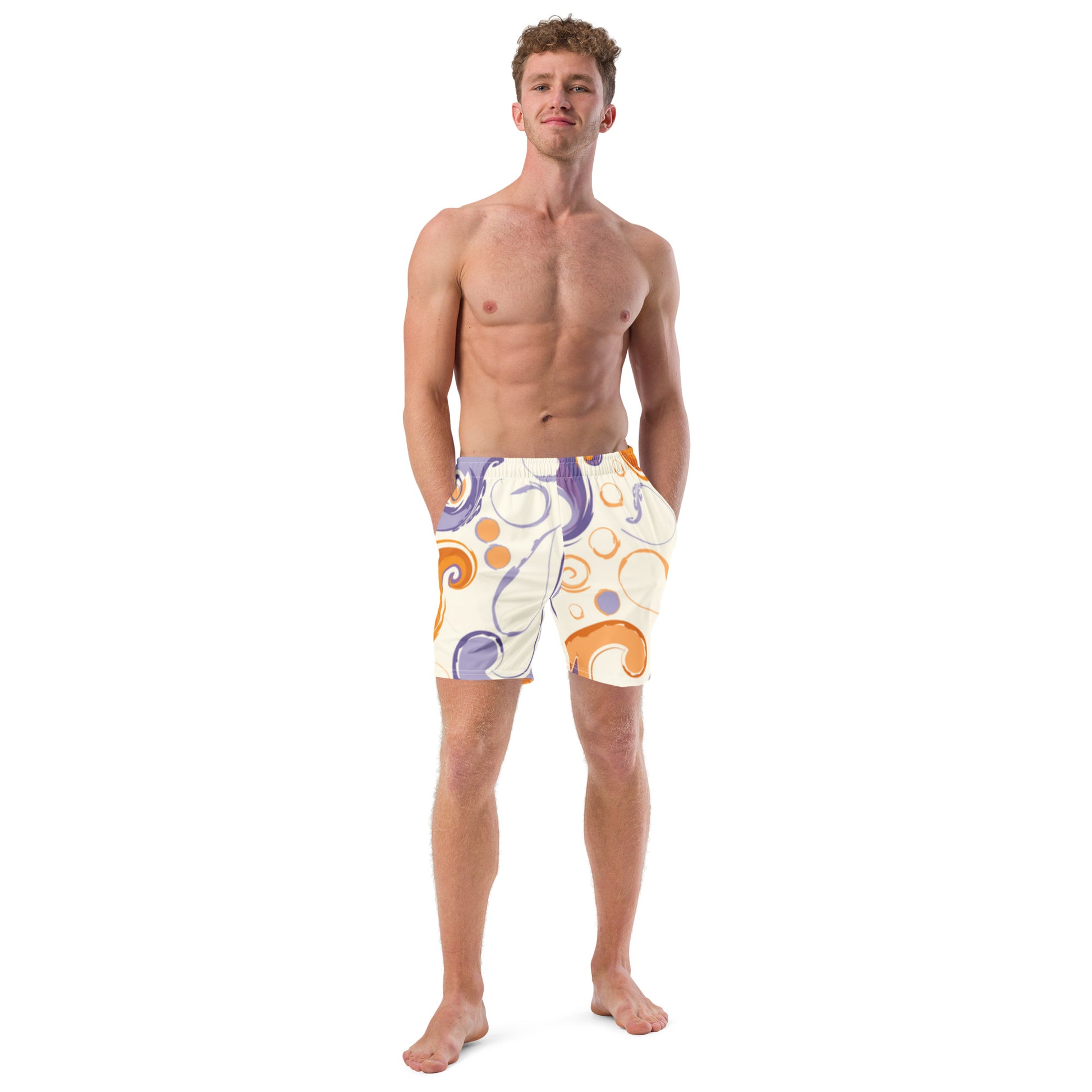 Men’s Designer Floral Swim Shorts – Quick - Dry Mid - Length Trunks | ccanvas - Swim Shorts | Ccanvas