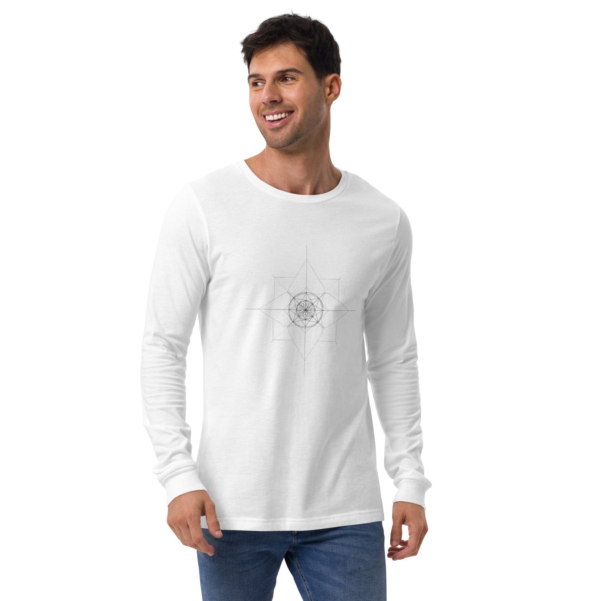 Sacred Geometry Long - Sleeve Shirt - Minimalist Spiritual Tee | ccanvas - T-Shirt | Ccanvas