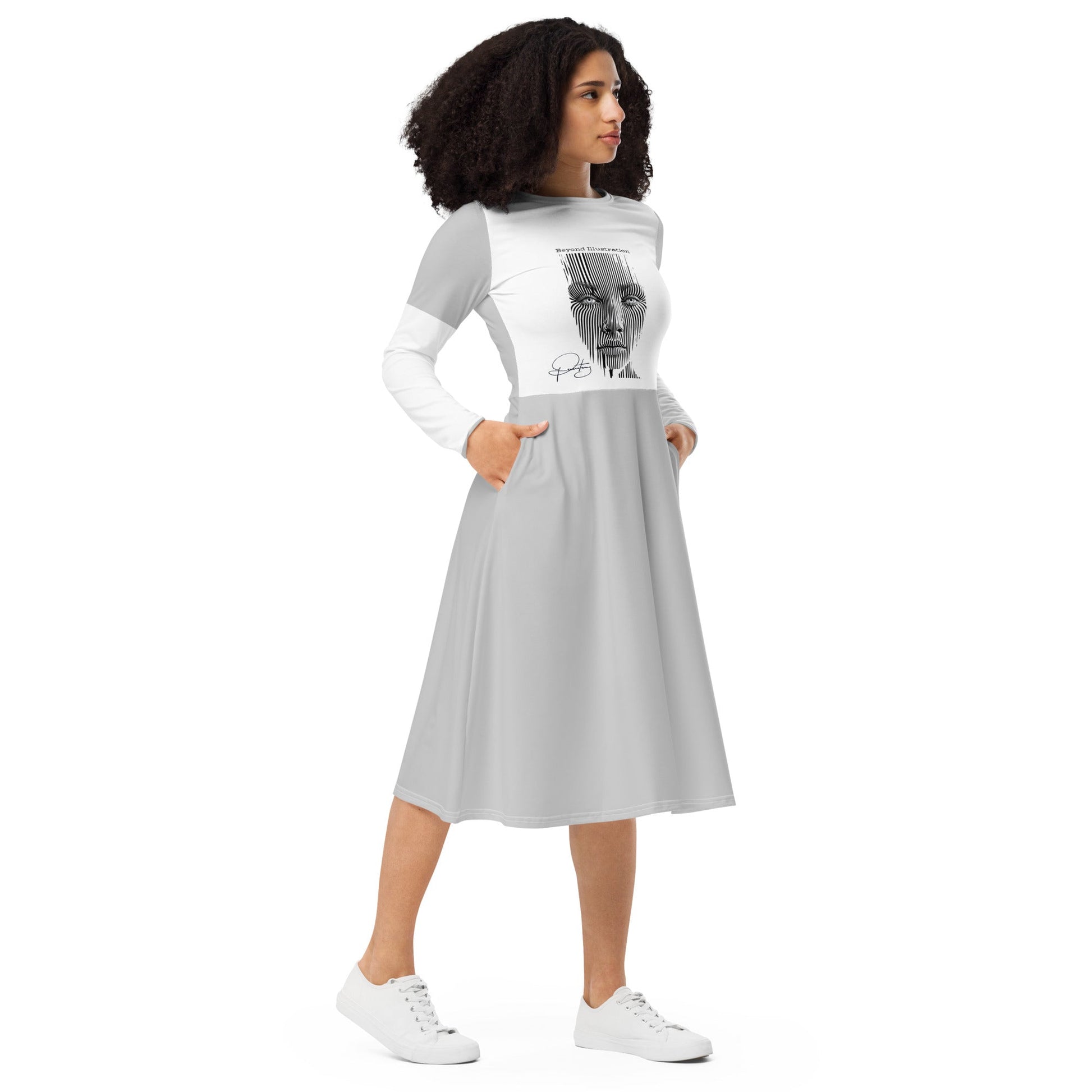 Minimalist Statement Fashion Dress | Modern Artwear | ccanvas - Dress | Ccanvas