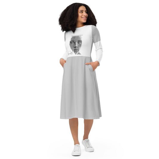 Minimalist Statement Fashion Dress | Modern Artwear | ccanvas - Dress | Ccanvas