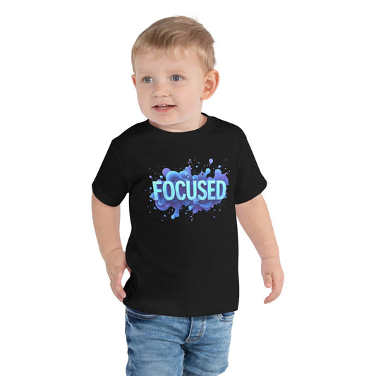 FOCUSED Toddler T-Shirt – Motivational Graphic Tee for Kids | ccanvas - Kids T-Shirts | Ccanvas