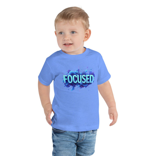 FOCUSED Toddler T-Shirt – Motivational Graphic Tee for Kids | ccanvas - Kids T-Shirts | Ccanvas