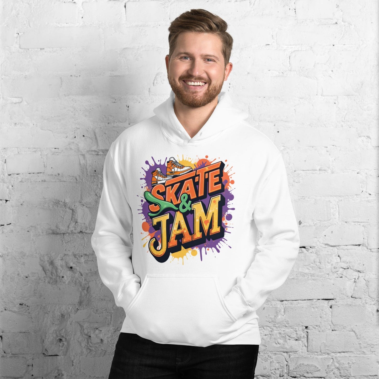 Skate & Jam Hoodie – Retro Streetwear Hoodie for Men & Women | ccanvas - Hoodies (Male & Female) | Ccanvas