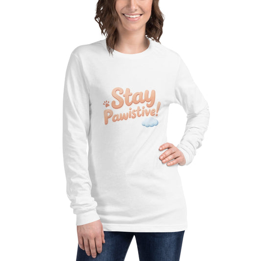 Stay Paw - sitive Long - Sleeve Shirt - Cute Dog Lover Tee | ccanvas - T-Shirt | Ccanvas
