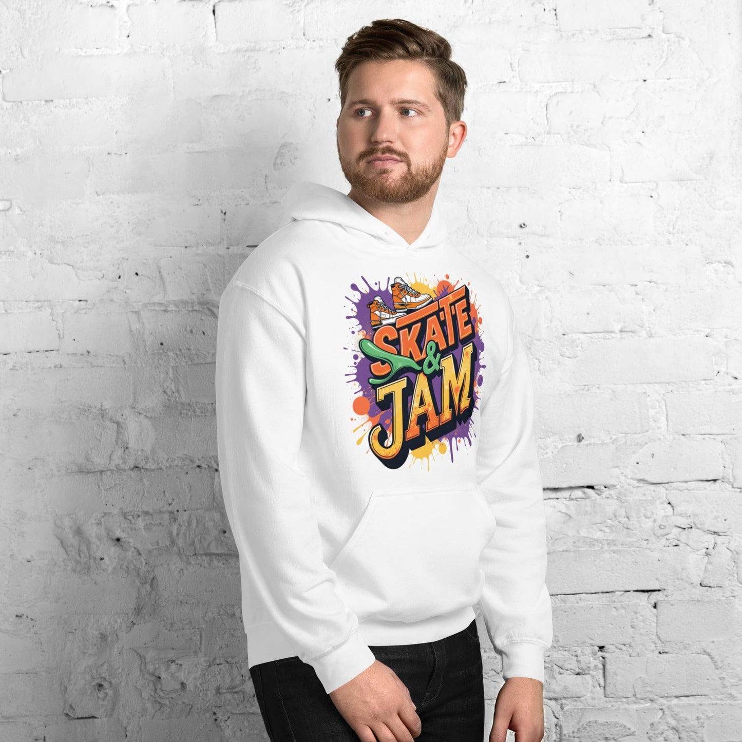 Skate & Jam Hoodie – Retro Streetwear Hoodie for Men & Women | ccanvas - Hoodies (Male & Female) | Ccanvas