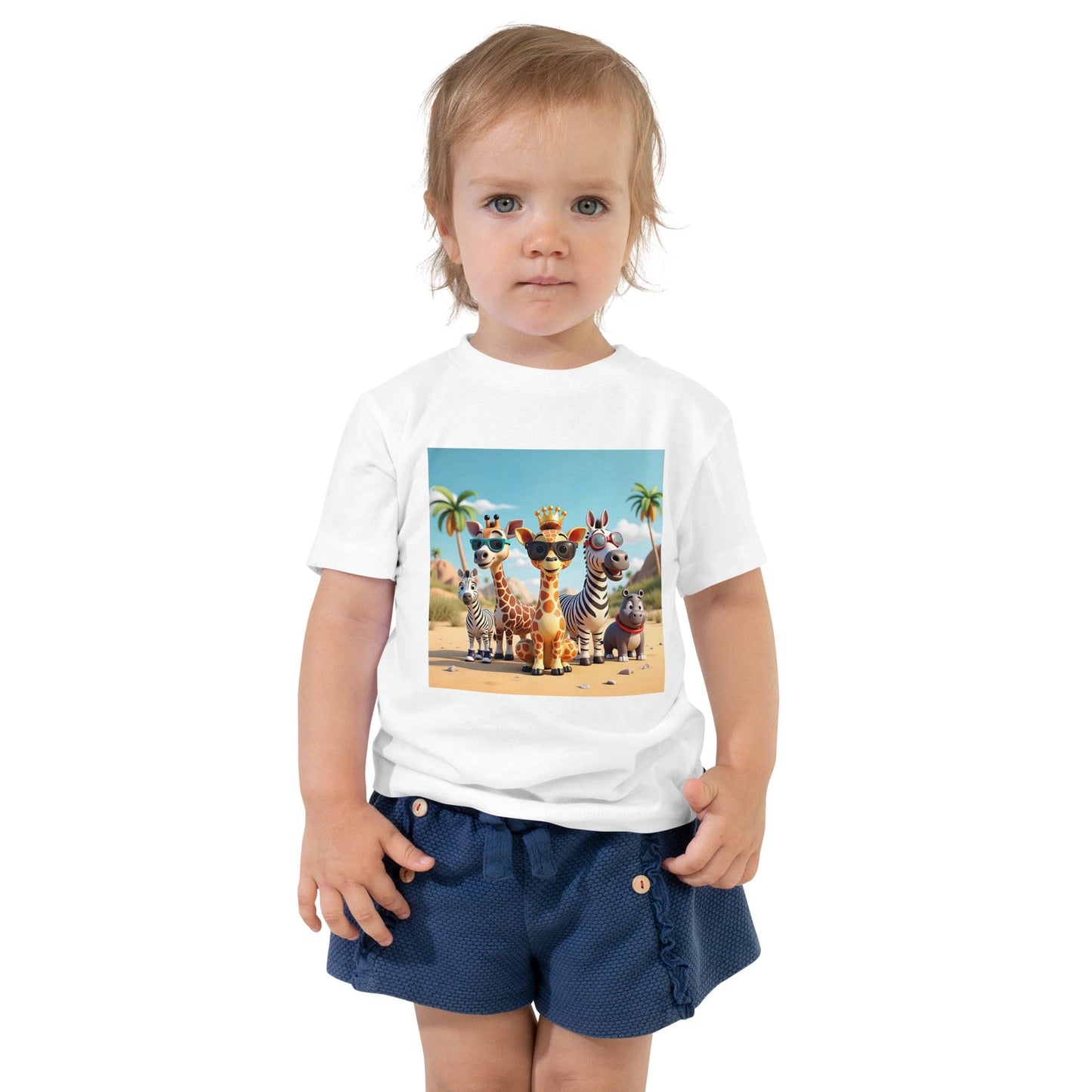 Toddler T-Shirt with Cool Jungle Animal Squad in Shades | ccanvas - Toddler T-Shirts | Ccanvas