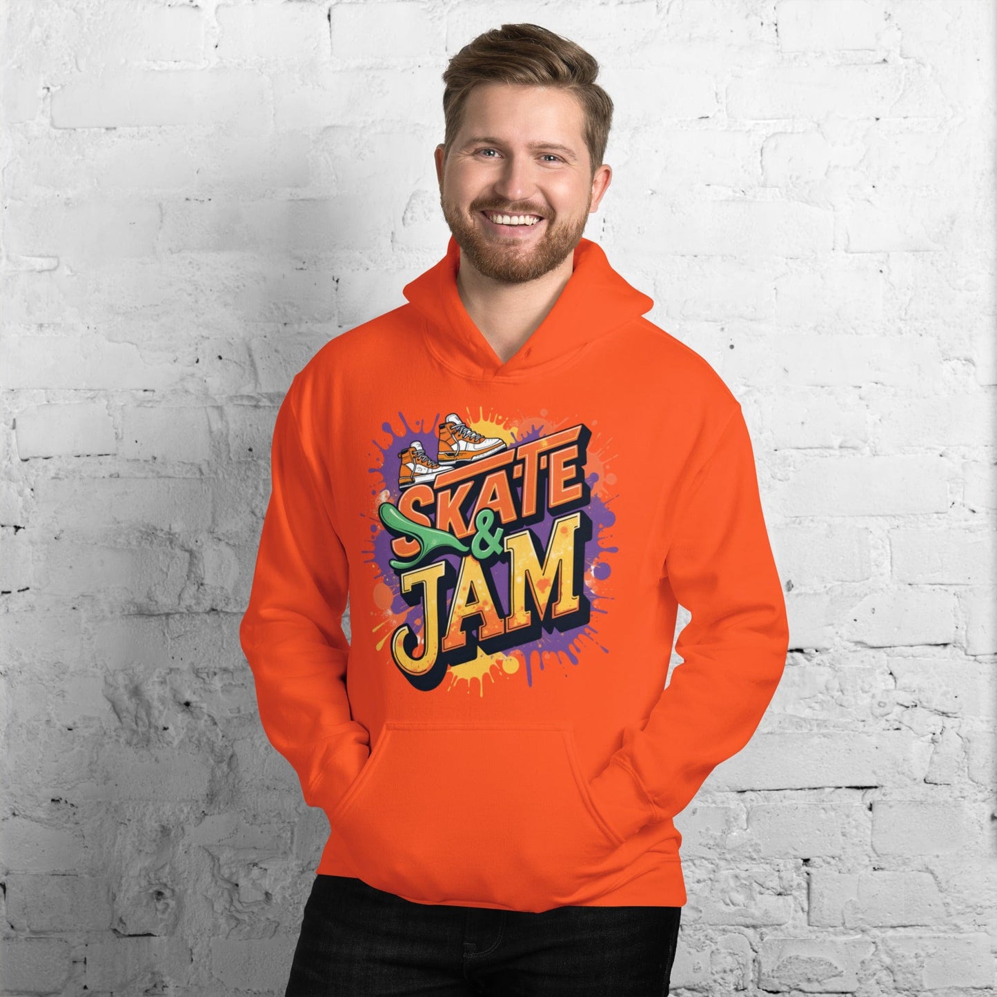 Skate & Jam Hoodie – Retro Streetwear Hoodie for Men & Women | ccanvas - Hoodies (Male & Female) | Ccanvas