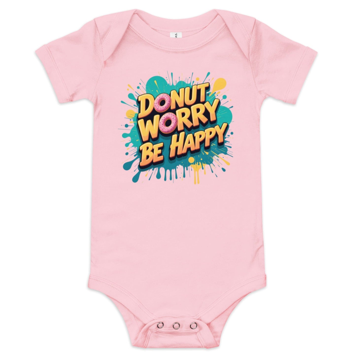 Donut Worry Be Happy Baby Onesie – Cute & Funny Baby Bodysuit | ccanvas - Baby Onesies | Ccanvas
