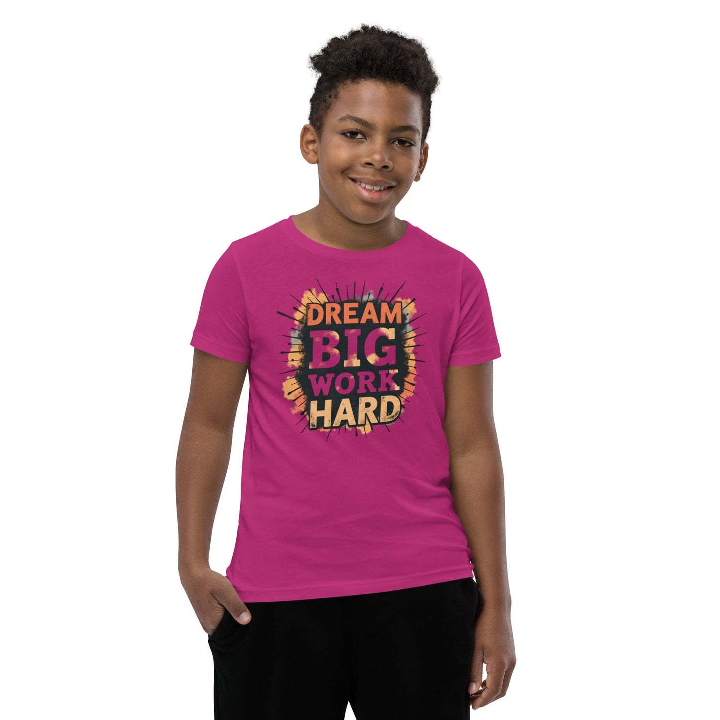 Dream Big Work Hard – Kids Motivational T-Shirt | ccanvas - Children’s T-Shirts | Ccanvas