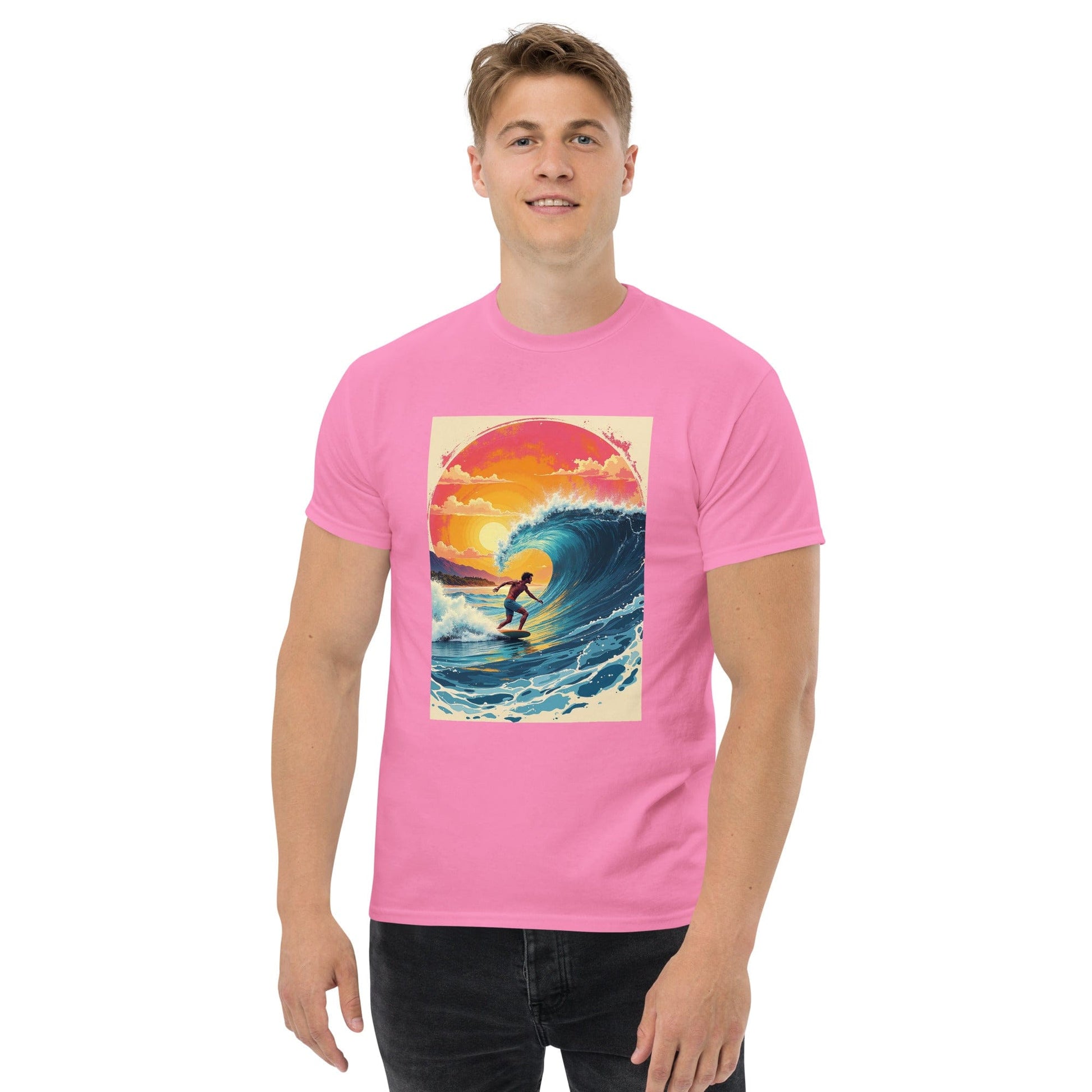 Sunset Surf Wave Tee – Bold Ocean Art | Ccanvas - Men’s Graphic T-Shirt | Ccanvas
