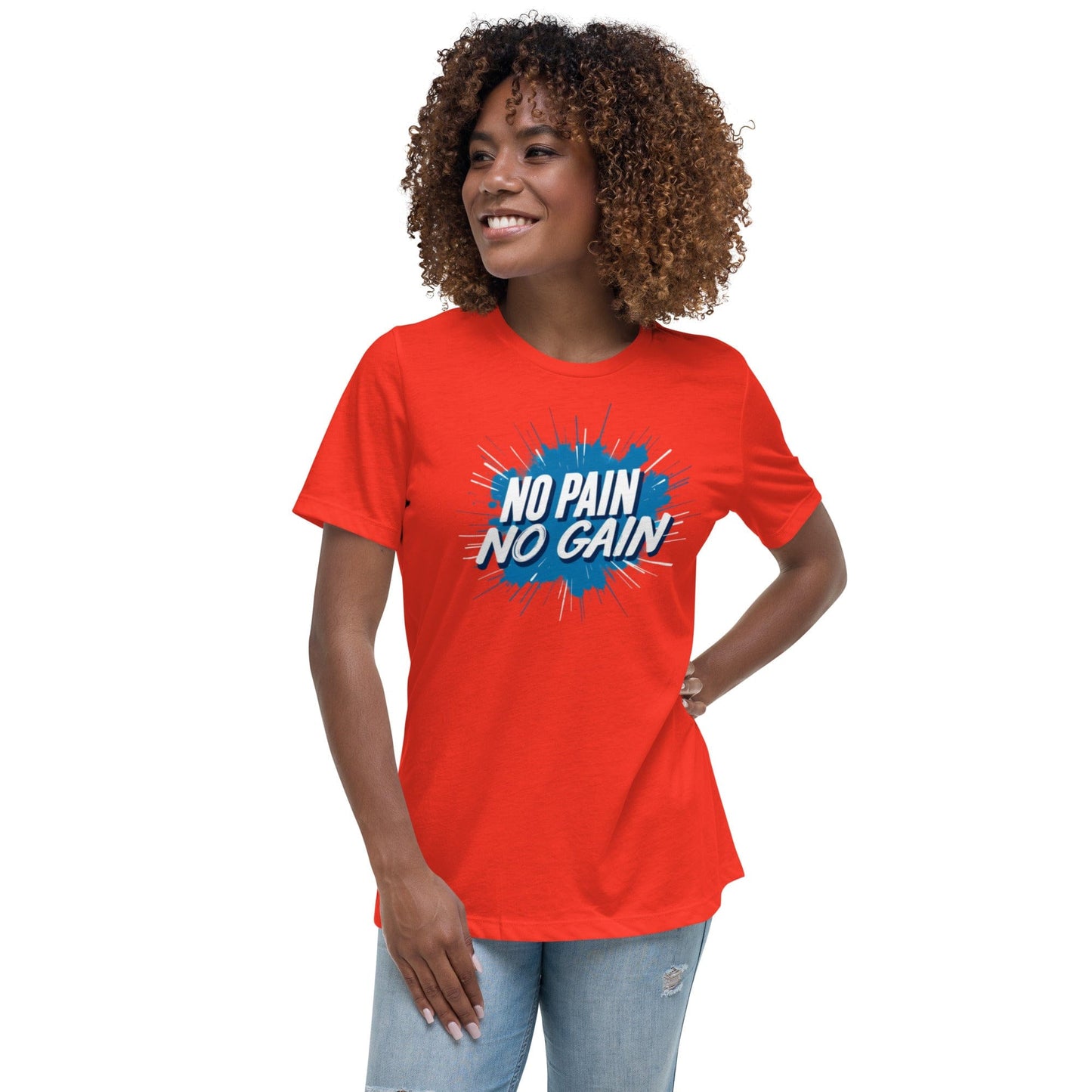 No Pain No Gain T-Shirt - Motivational Workout Gym Tee | ccanvas - Women’s T-Shirt | Ccanvas