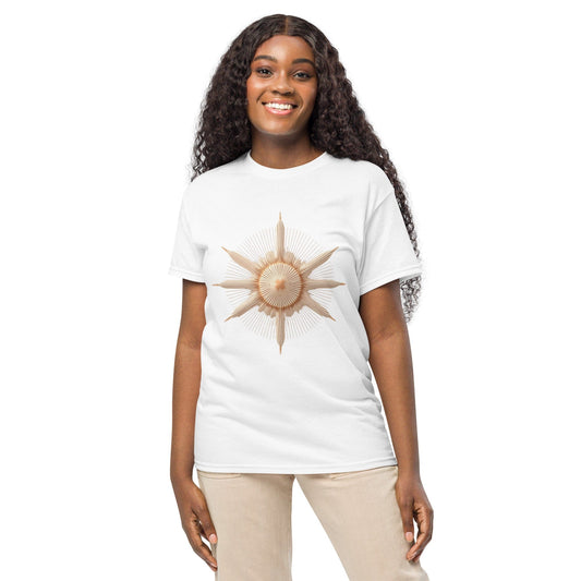 Radiant Sunburst T-Shirt – Spiritual Glow Design | ccanvas - T-Shirt | Ccanvas