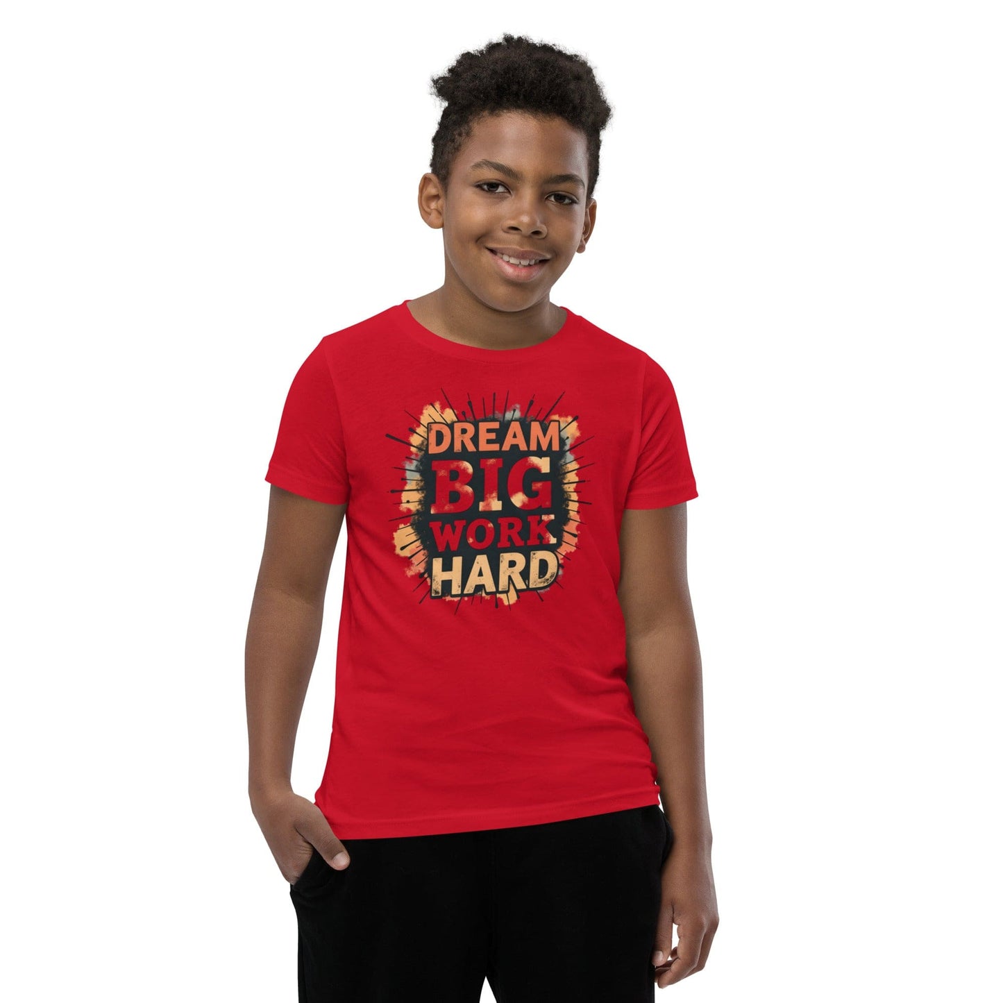 Dream Big Work Hard – Kids Motivational T-Shirt | ccanvas - Children’s T-Shirts | Ccanvas