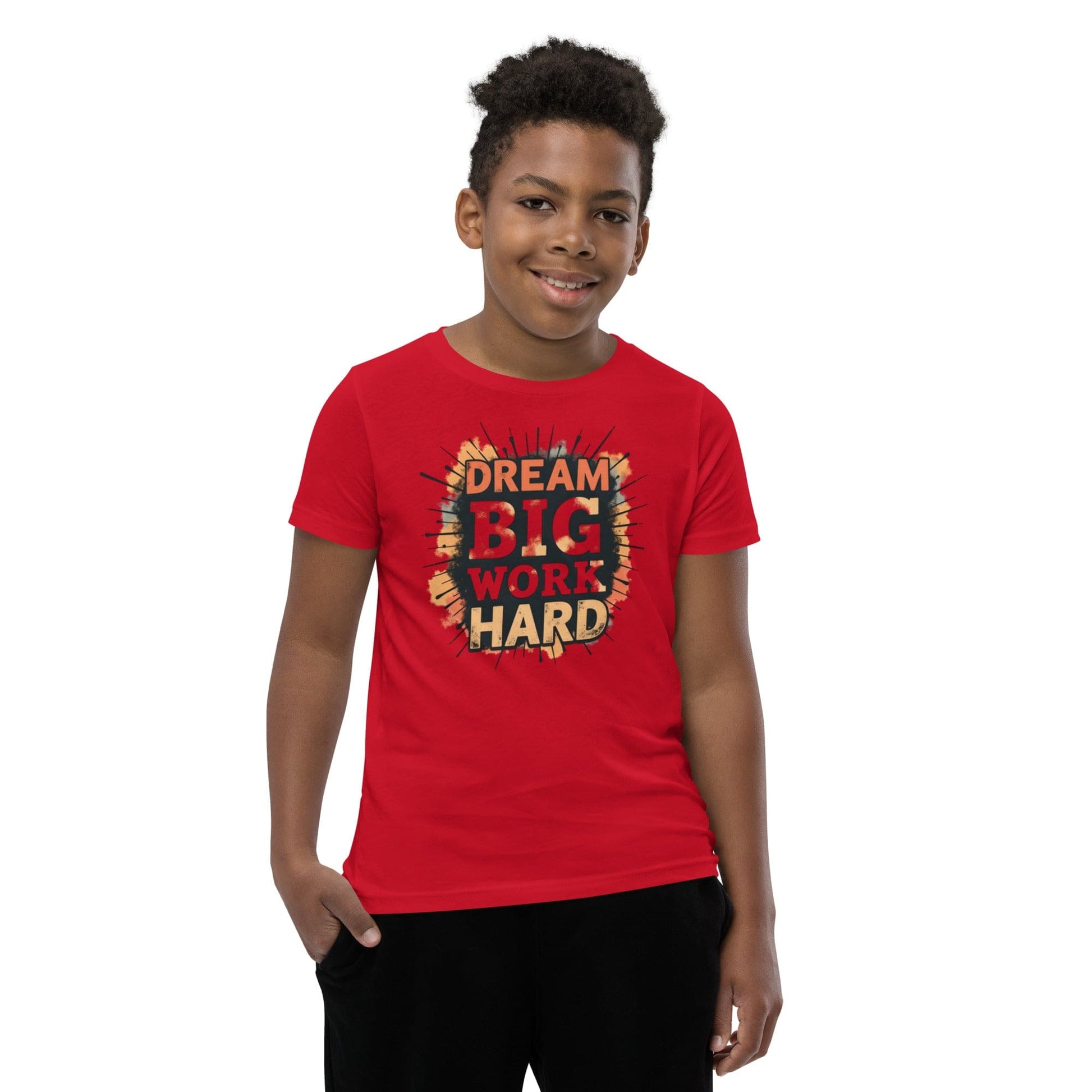 Dream Big Work Hard – Kids Motivational T-Shirt | ccanvas - Children’s T-Shirts | Ccanvas