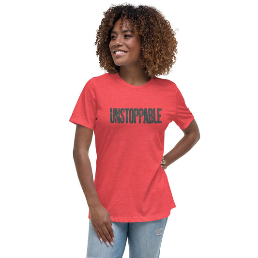 Unstoppable Motivational Graphic T-Shirt for Women – Empowerment Shirt | ccanvas - T-Shirt | Ccanvas