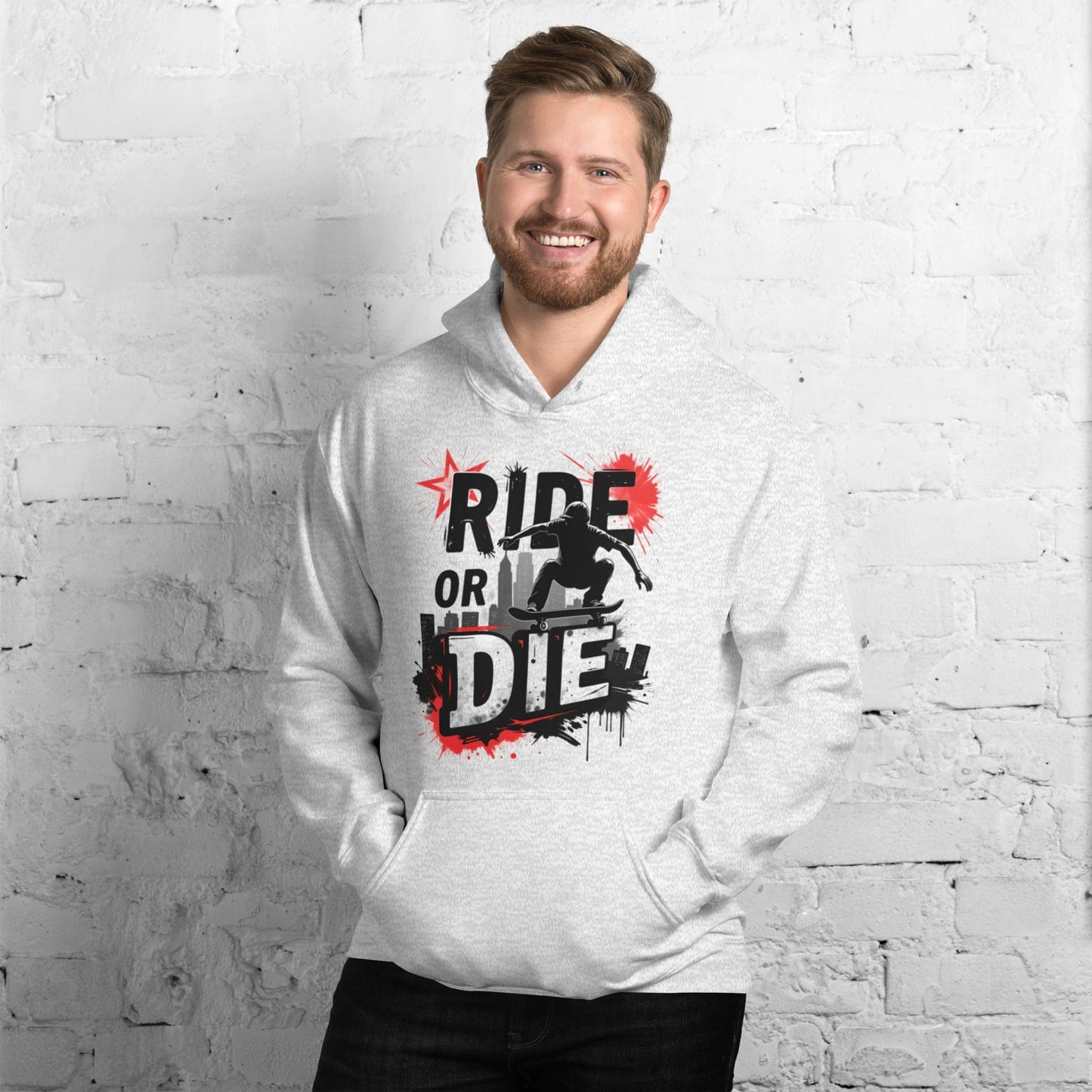 Ride or Die Hoodie – Bold Skater Graphic Hoodie for Men & Women | ccanvas - Hoodies (Male & Female) | Ccanvas