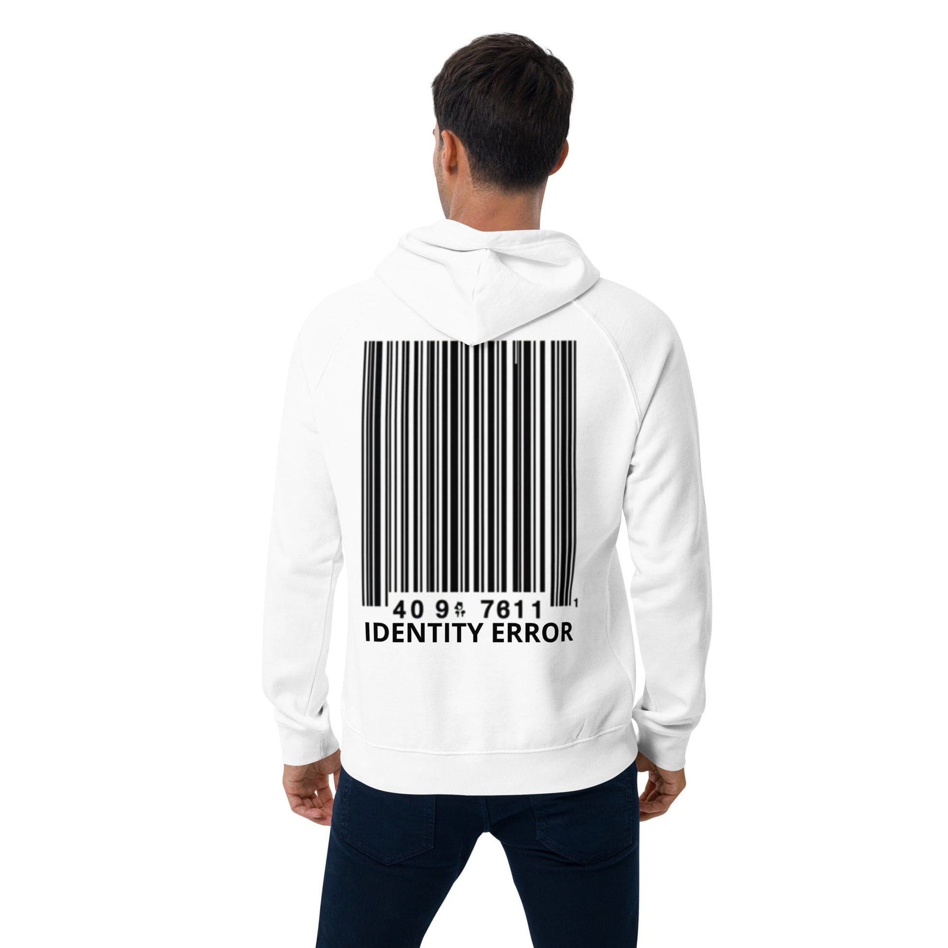 Identity Error Barcode Hoodie – Backprint Streetwear by ccanvas - Unisex Hoodie | Ccanvas
