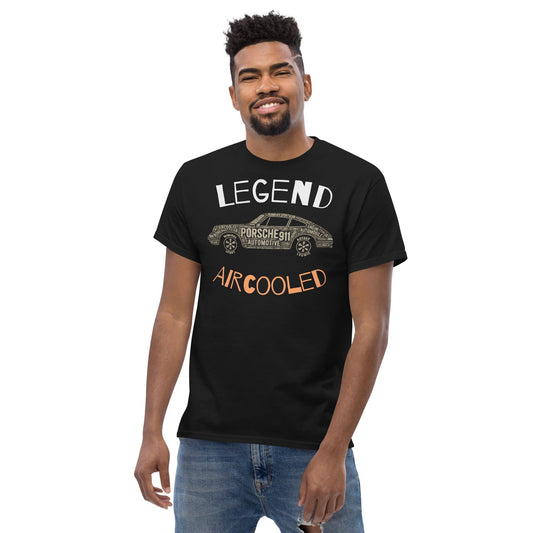 Legend Aircooled Porsche 911 T-Shirt – Classic Car Typography Graphic | ccanvas - T-Shirts | Ccanvas